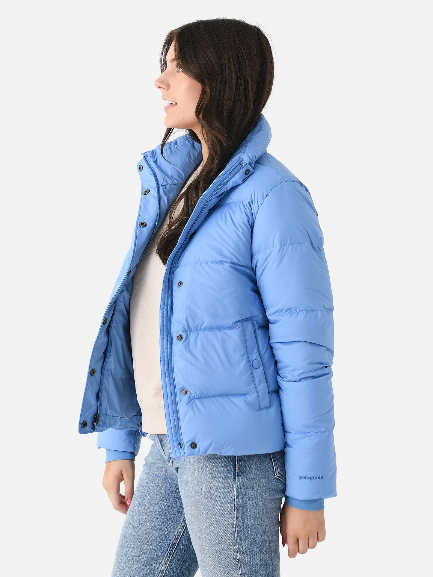 Patagonia, Jackets & Coats, Blue And Turquoise Patagonia Winter Jacket  Size S Women