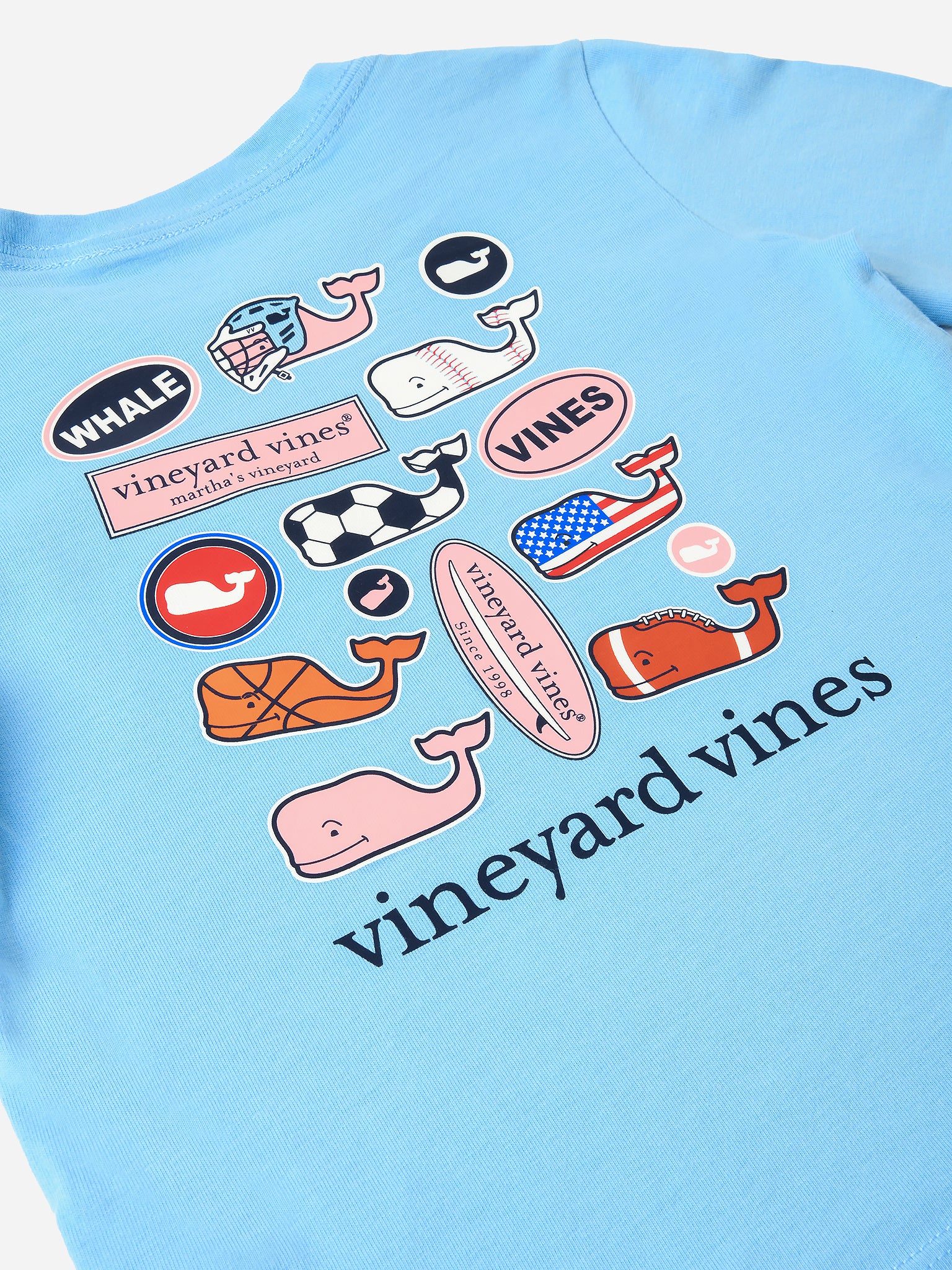 Vineyard Vines Boys' Multi Sticker Pocket Tee, 6 / Ocean Breeze | St. Bernard Clothing