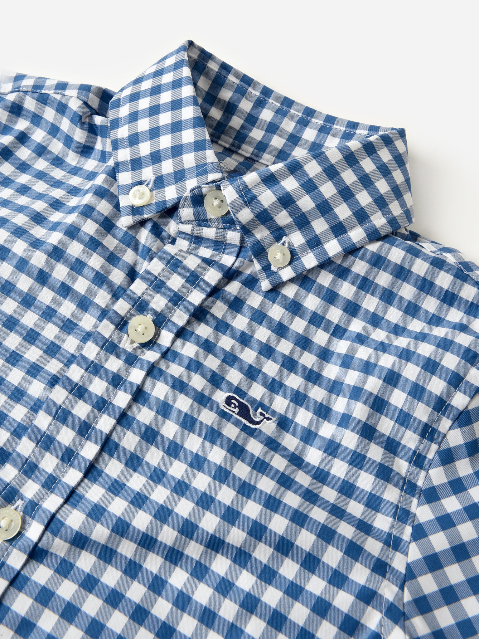 Vineyard Vines Boys' On-The-Go Brrrº Gingham Shirt – saintbernard.com