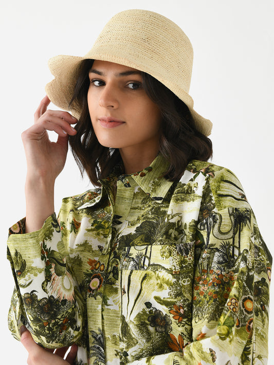 Freya Women's Packable Scallop Crochet Bucket Hat