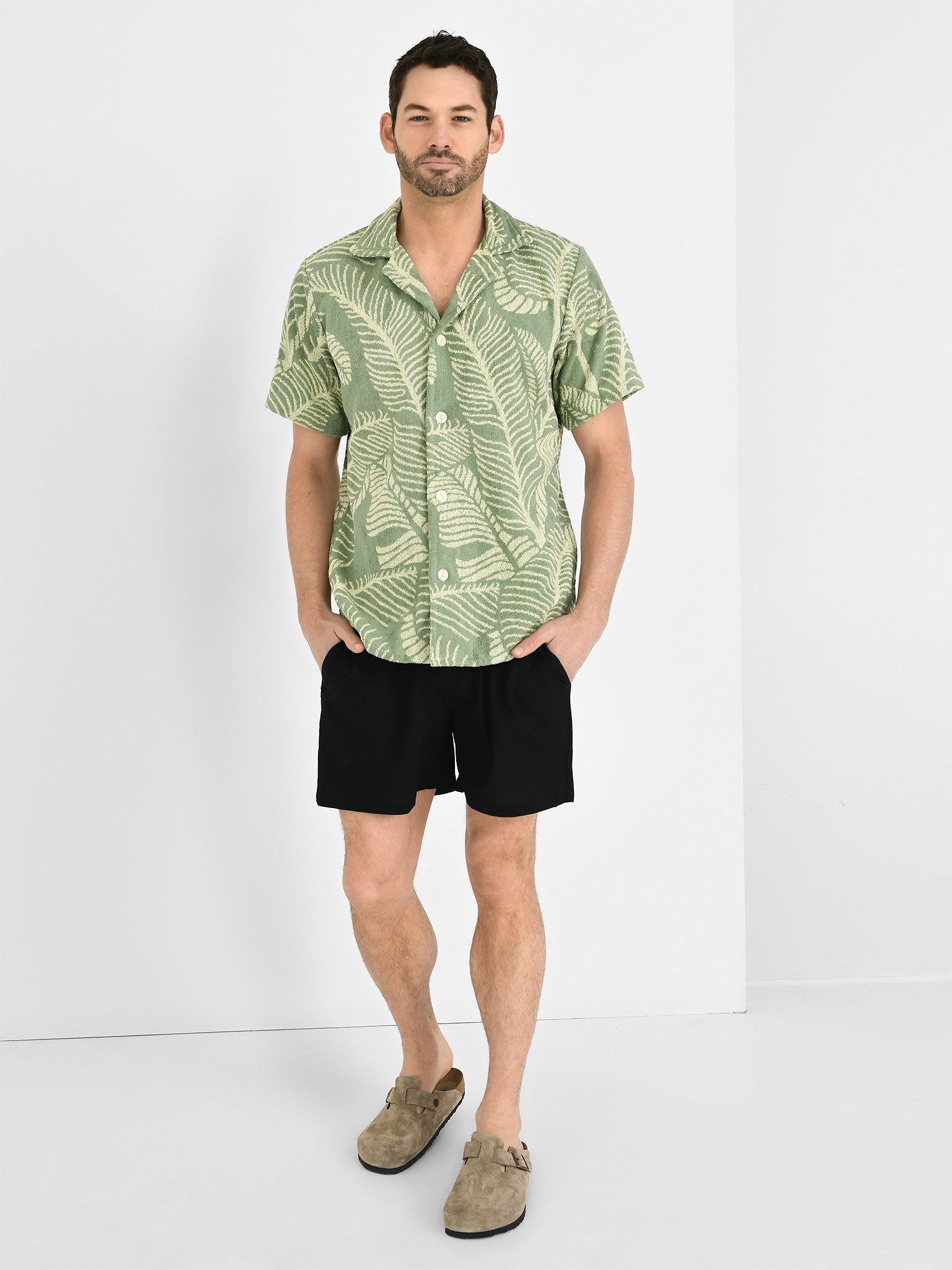 OAS Men's Banana Leaf Cuba Terry Shirt