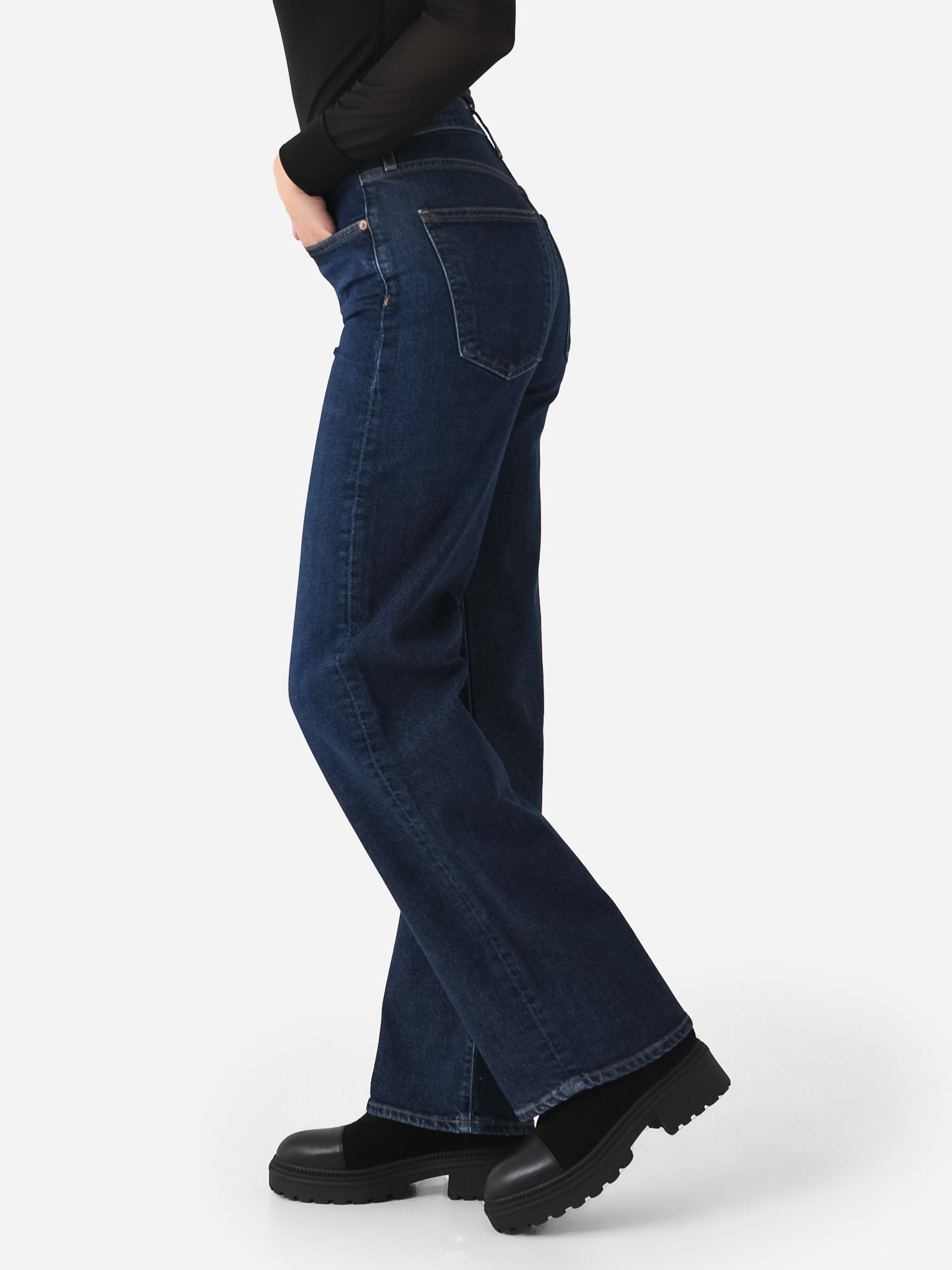 Agolde Women s Harper Mid Rise Relaxed Straight Jean