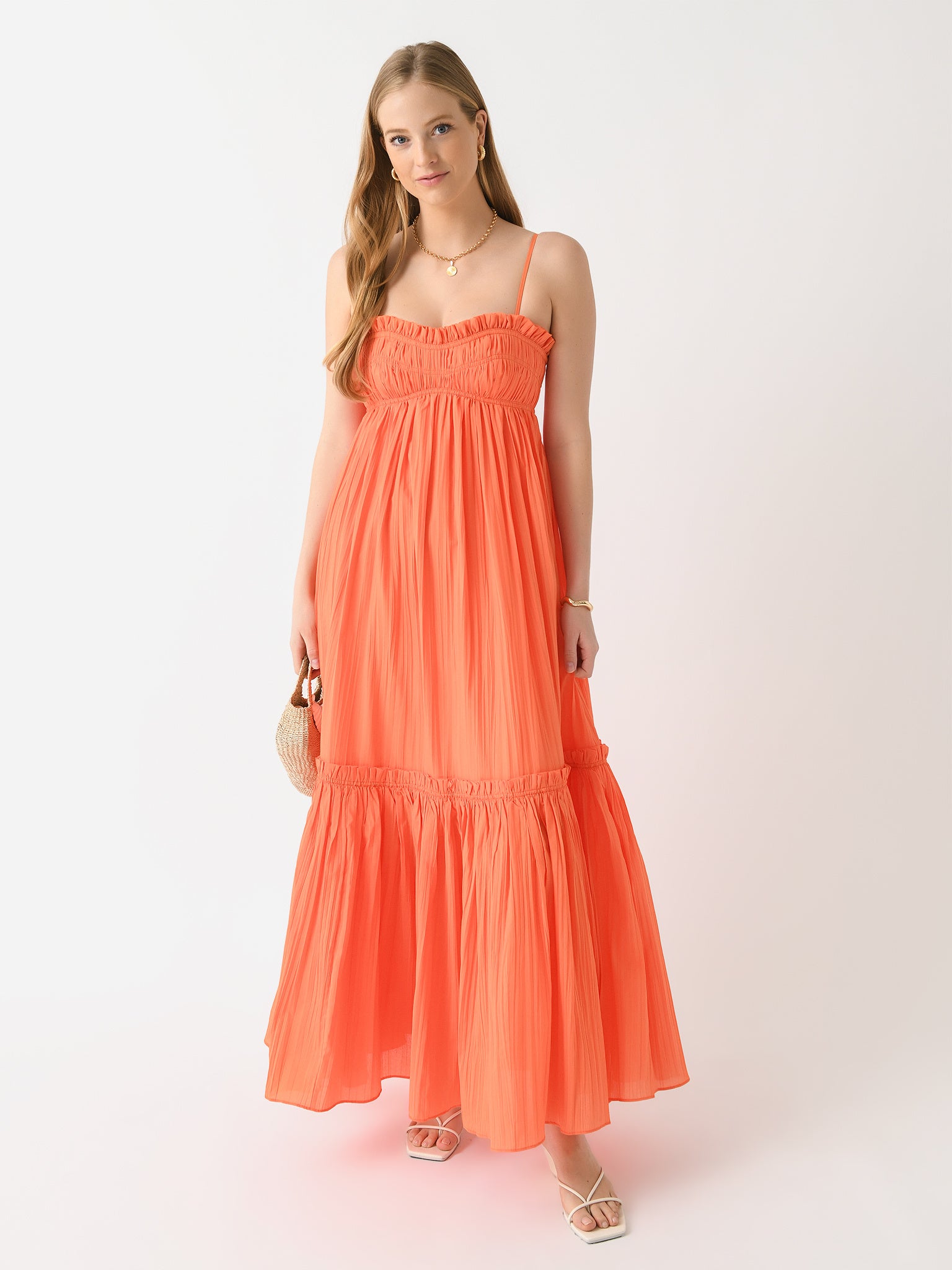 Acler Marion all-over print dress - Orange