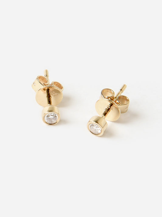 Francie B. Bezel Stud Earrings