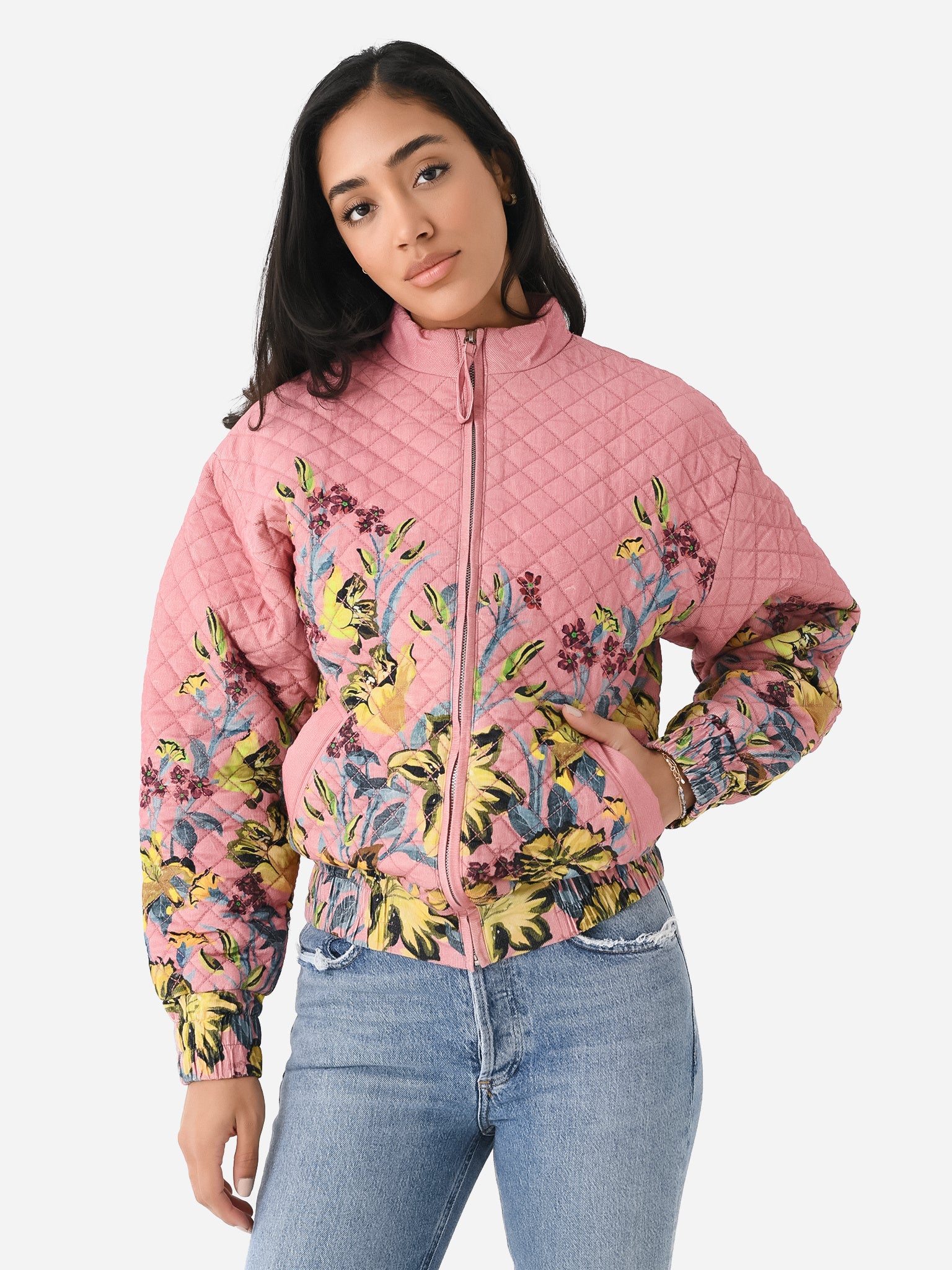 Cotton Quilted Deserted Eden Reversible Hand Block Print Women's Jacke –  The Printroots