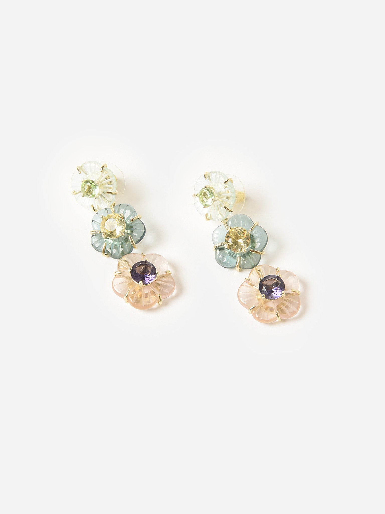 Nicola Bathie Bhldn 2024 Chinoiserie Blossom Drop Earrings