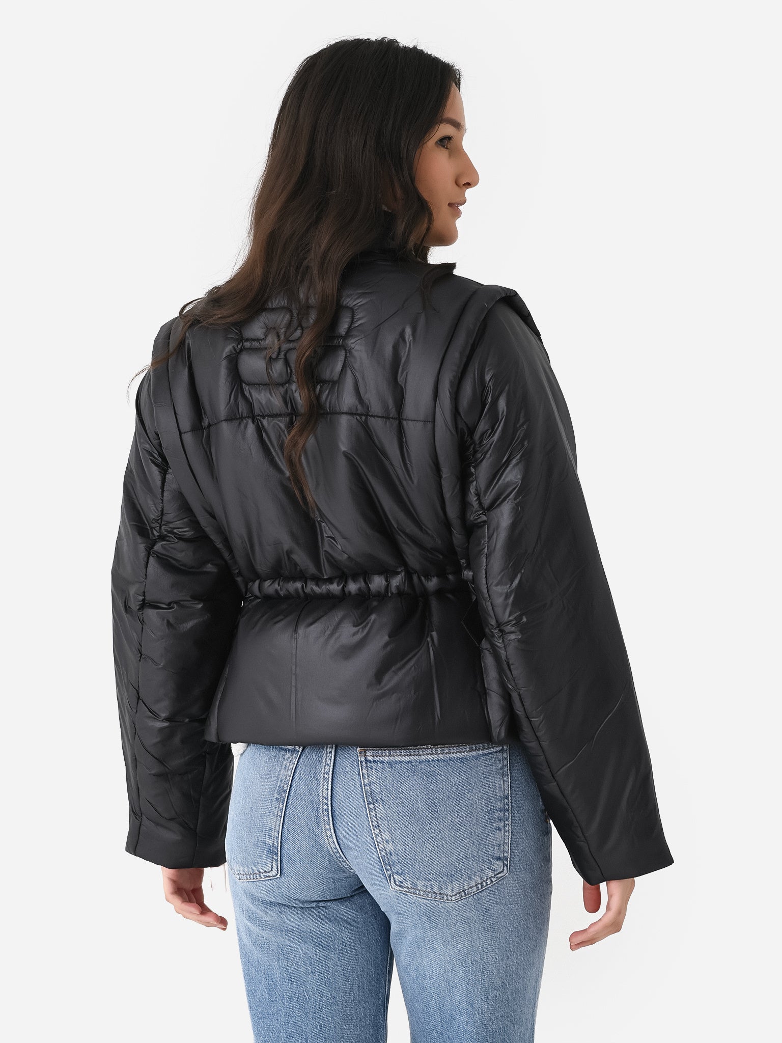 GANNI Women's Shiny Quilt Vest Jacket – saintbernard.com