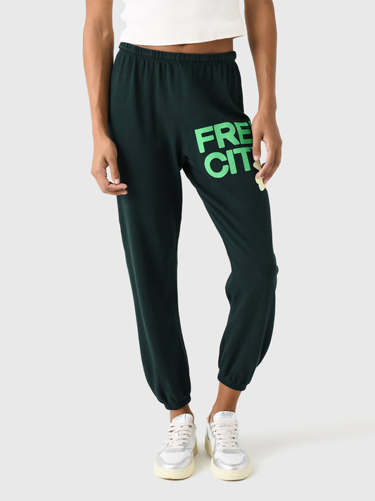 FREE CITY Women's Large Logo Sweatpant