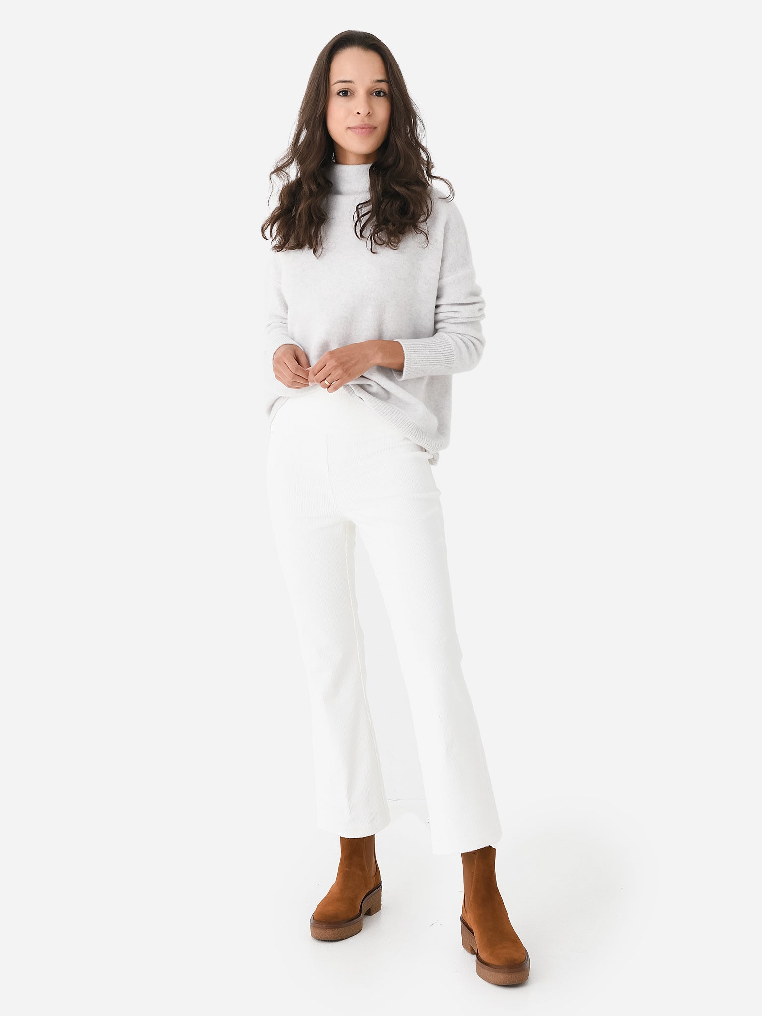 White corduroy outlet leggings