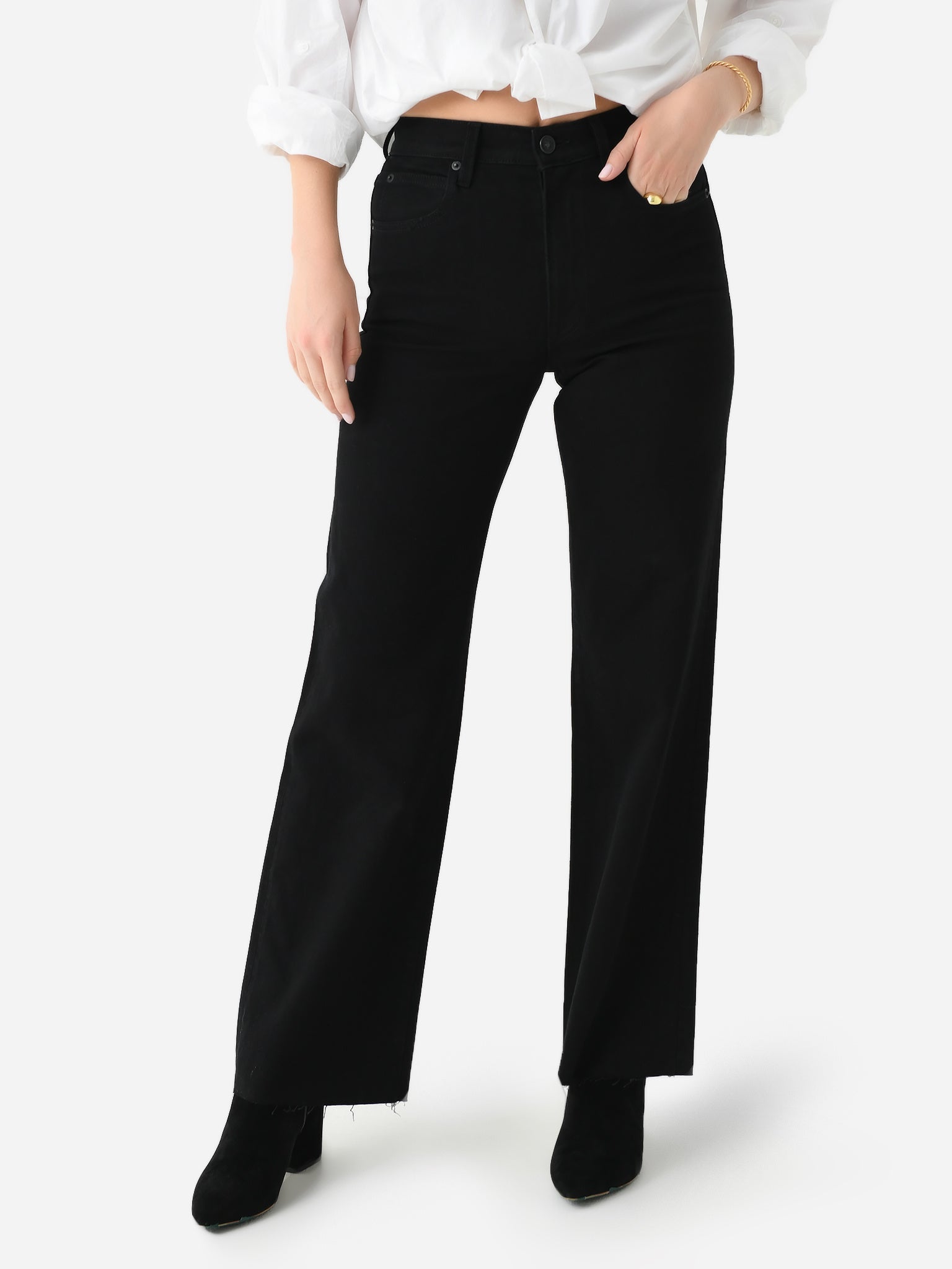 SLVRLAKE Women's Grace High Rise Wide Leg Jean | $279.00 | Saint Bernard