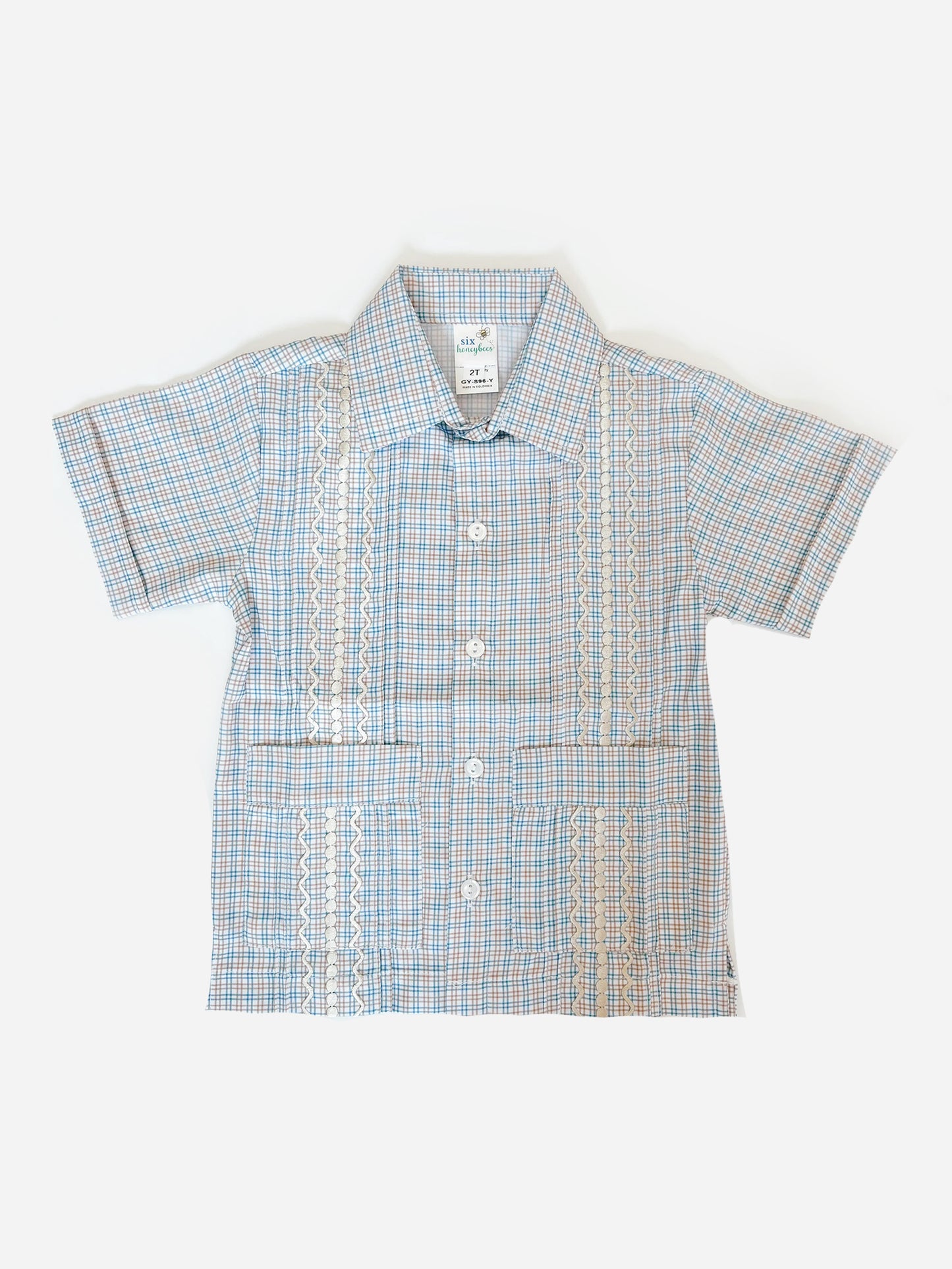 Six Honeybees Boys' Guayabera Shirt