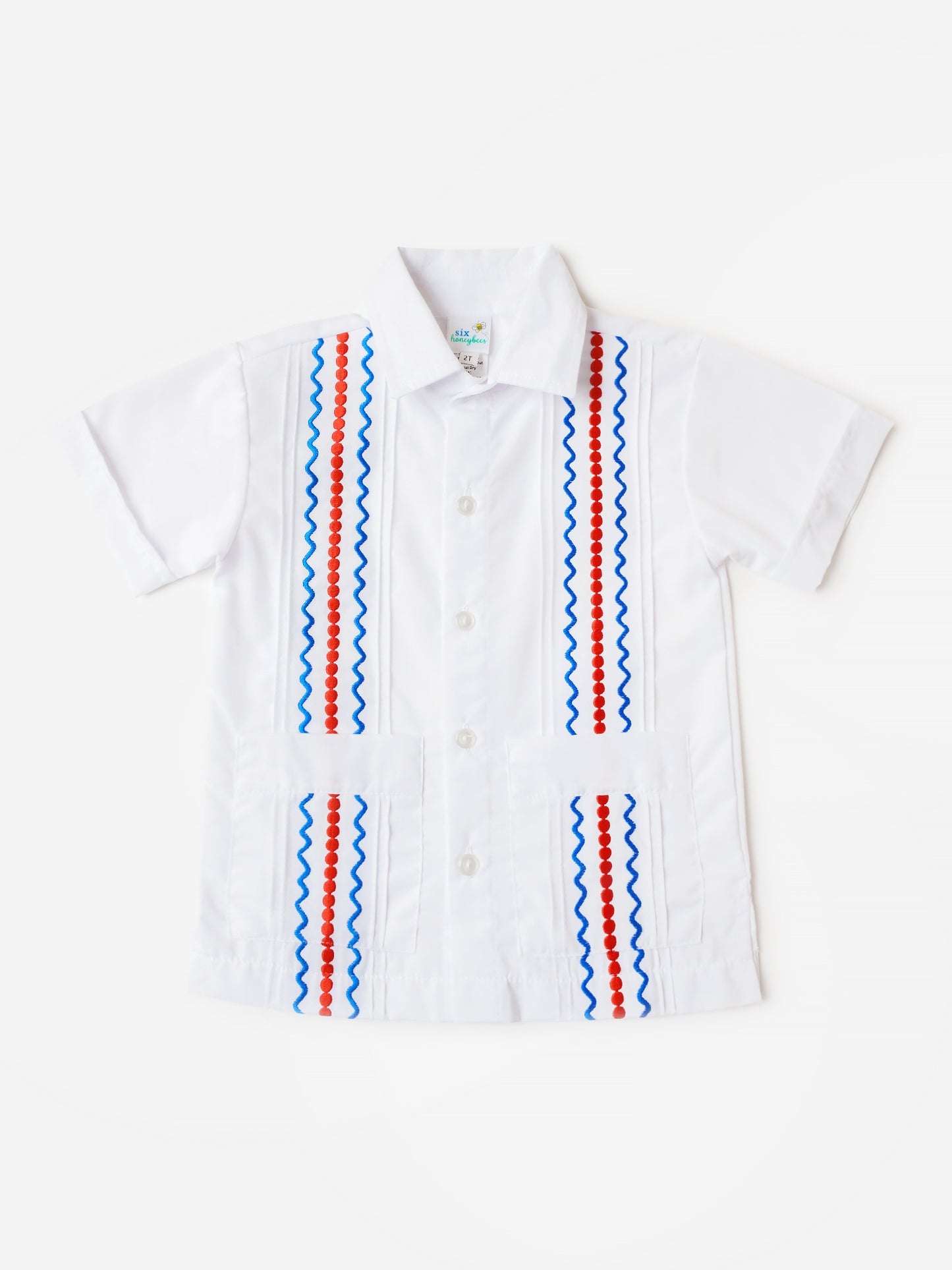 Six Honeybees Boys' Guayabera Shirt