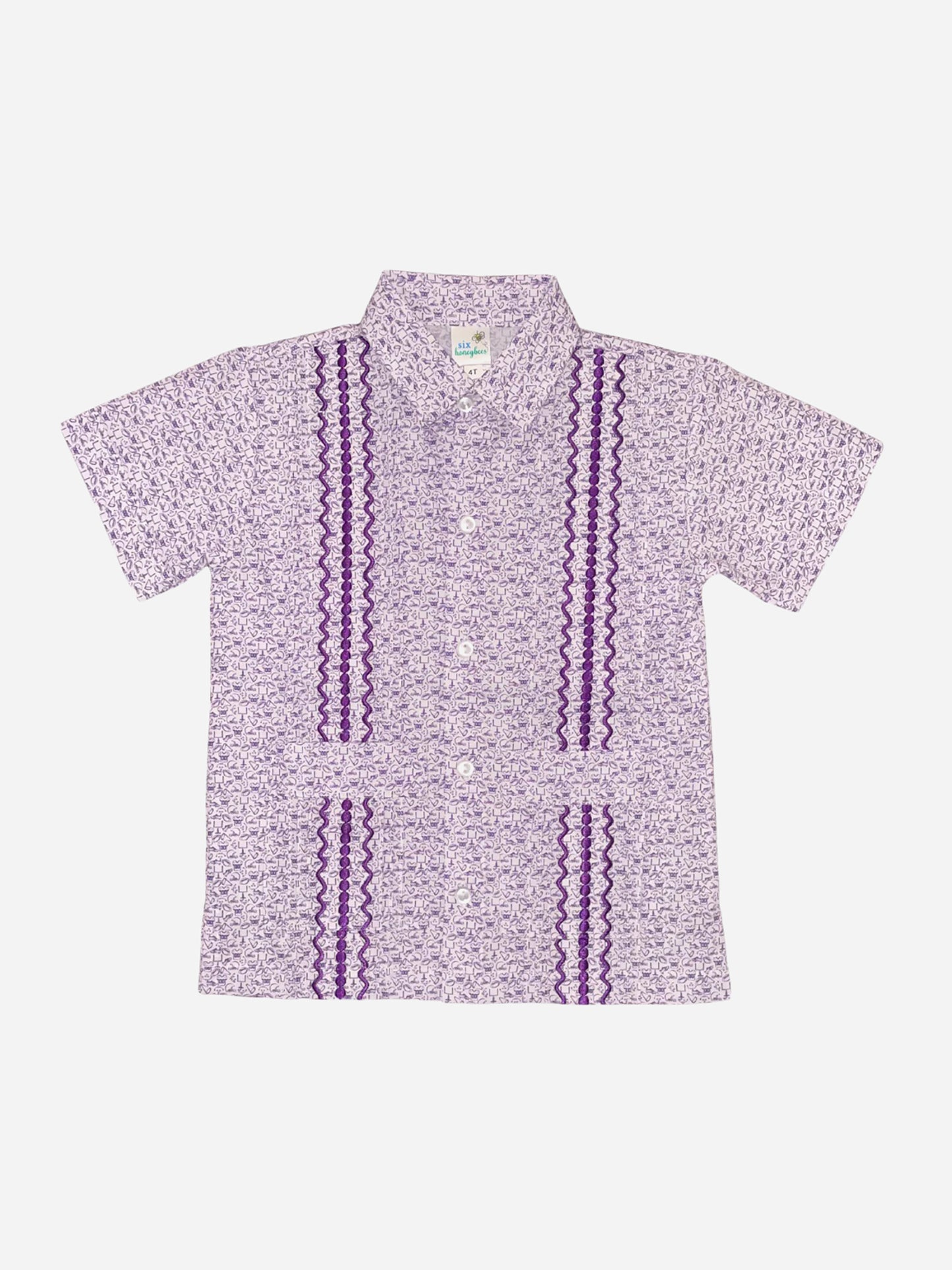 Six Honeybees Boys' Guayabera Shirt