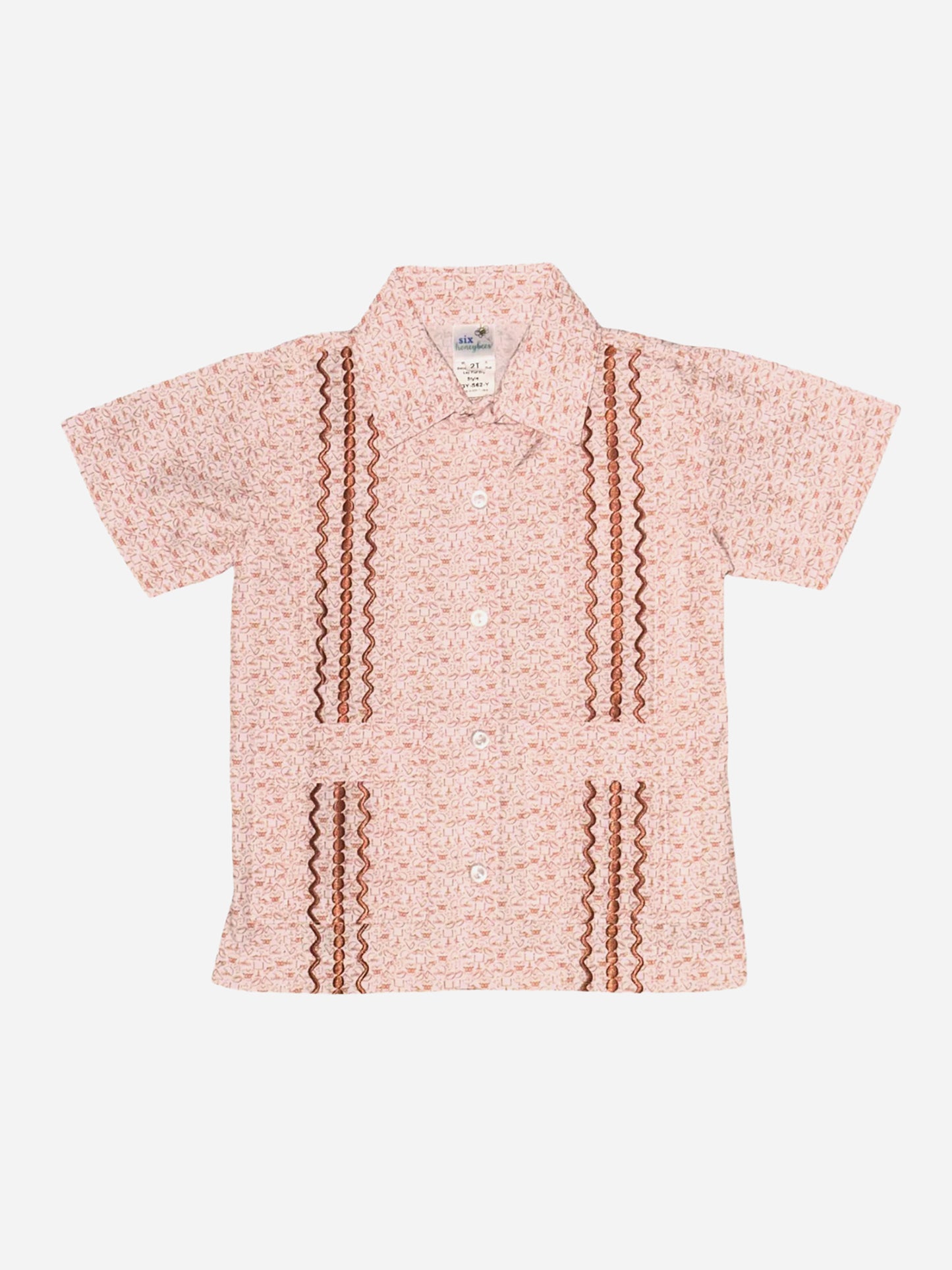 Six Honeybees Boys' Guayabera Shirt