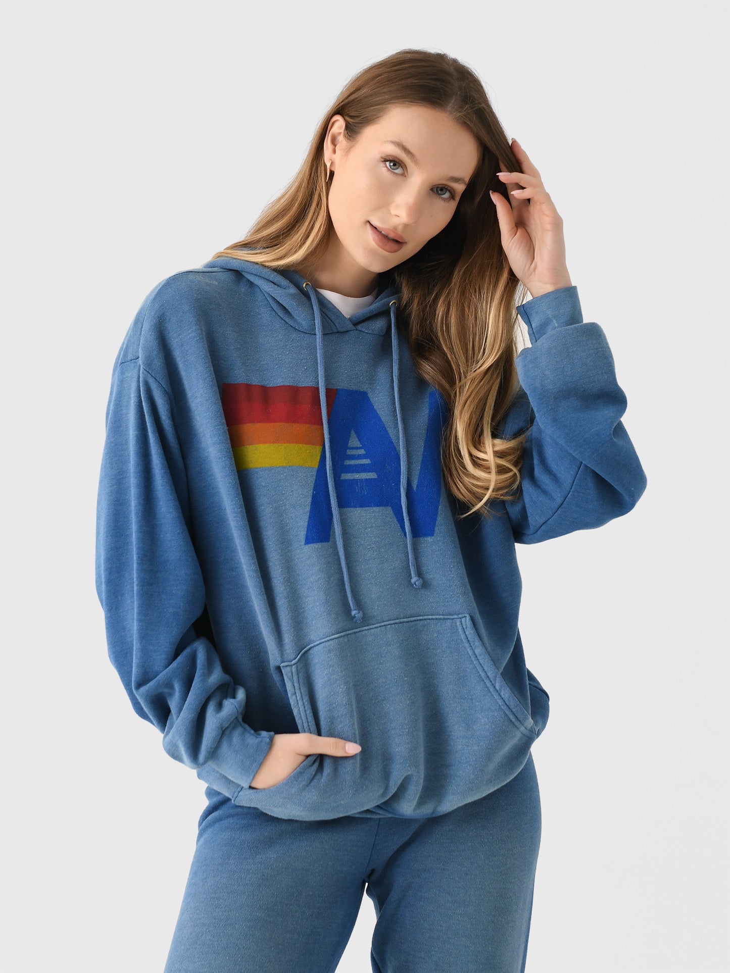 Aviator Nation Women's Vintage Logo Relaxed Pullover Hoodie