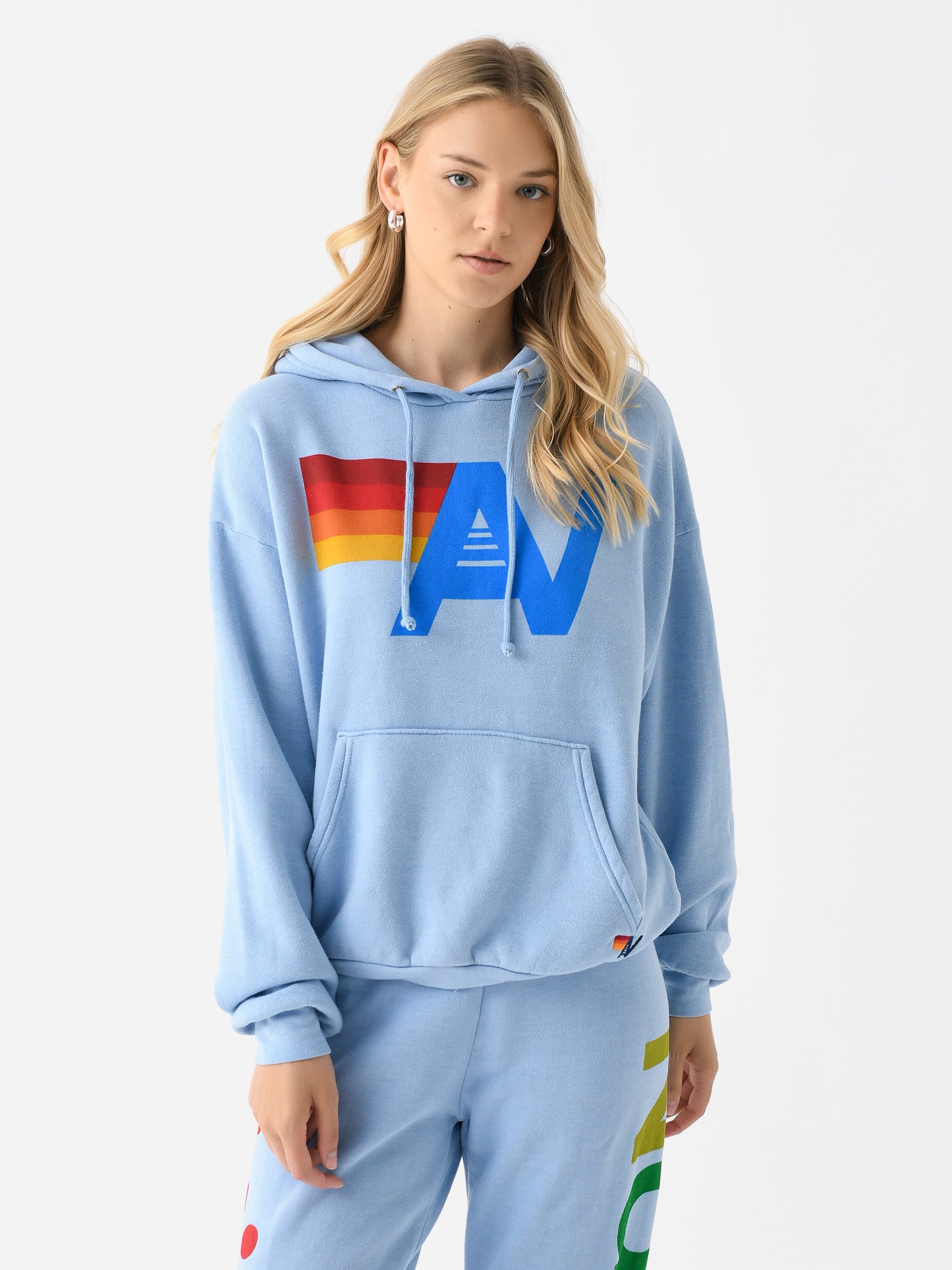 Aviator Nation Women's Logo Stitch Relaxed Pullover Hoodie