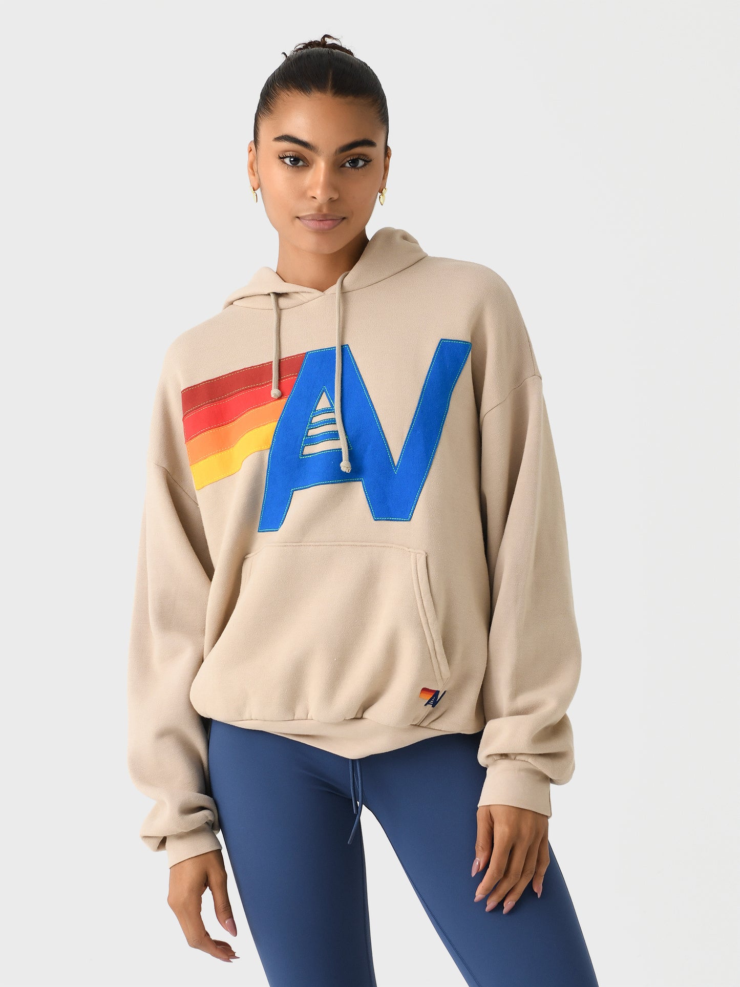 Aviator Nation Women's Logo Stitch Relaxed Pullover Hoodie