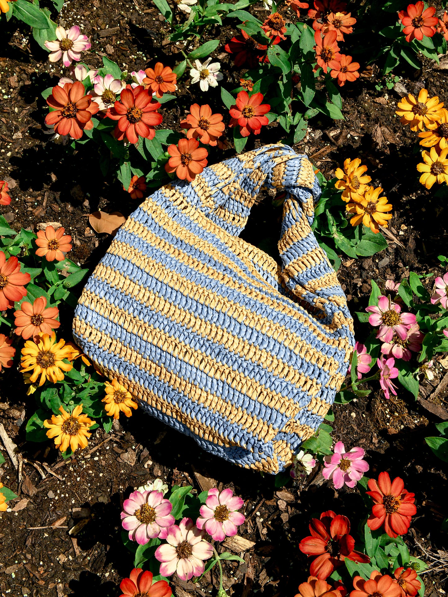 ALC Parker Striped Raffia Bag