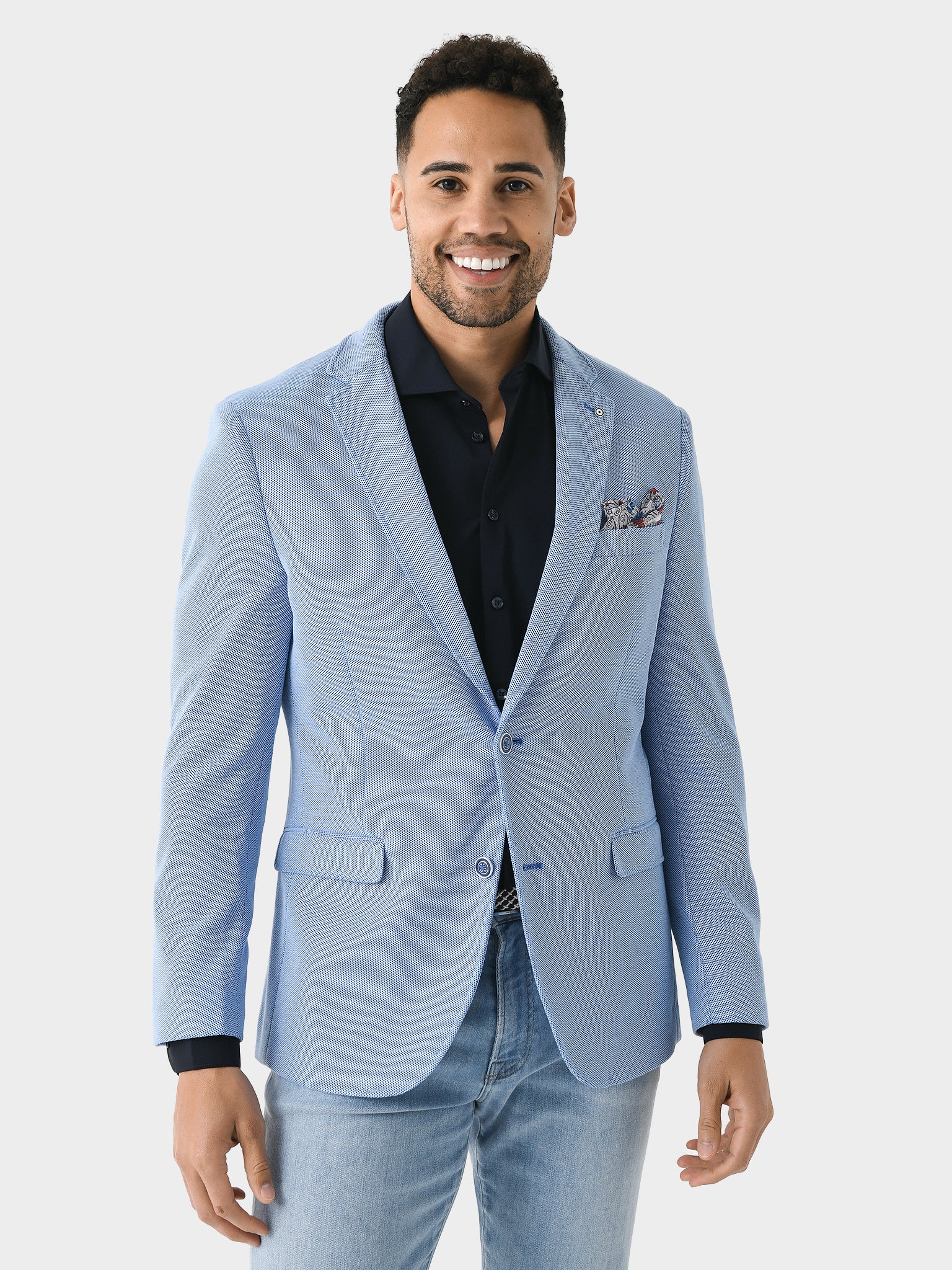 Shops blue industry blazer