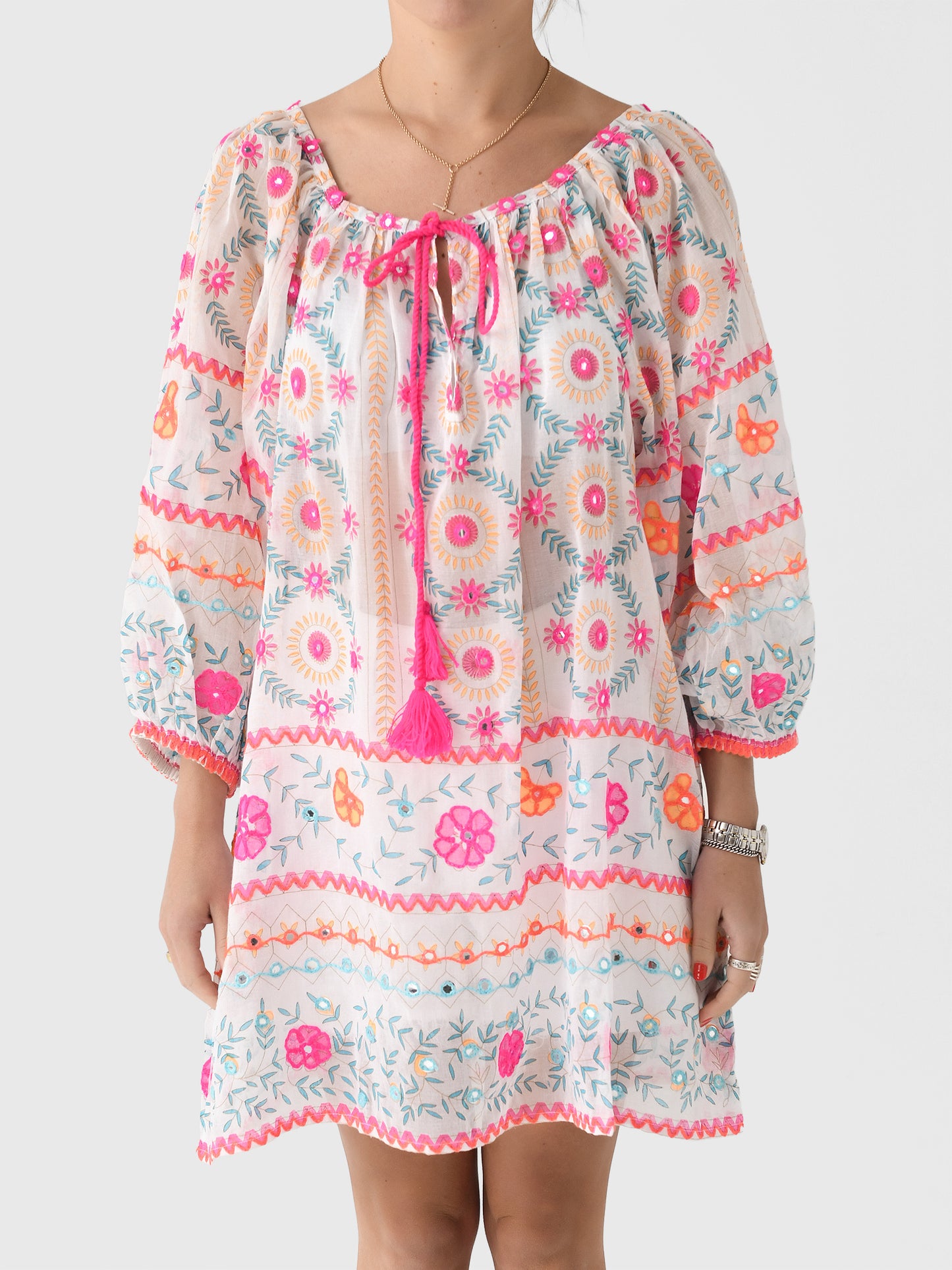 Juliet Dunn Women's Boho Printed Cover-Up