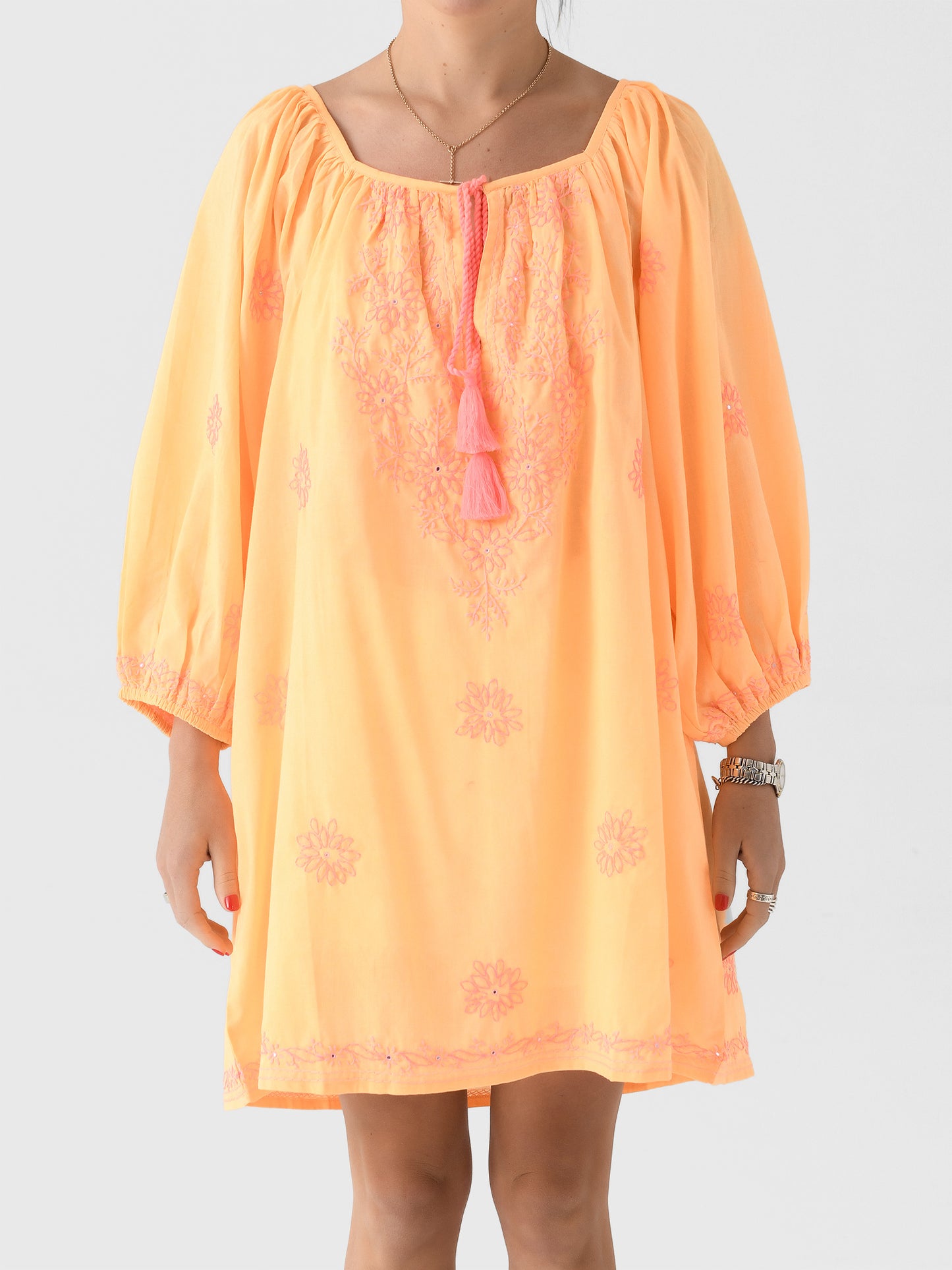 Juliet Dunn Women's Boho Embroidered Cover-Up