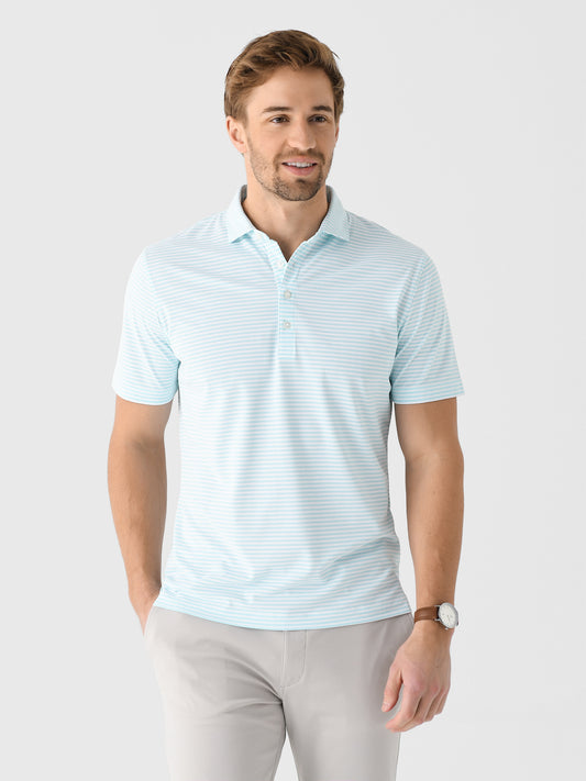 Johnnie-O Men's Stetson Stripe Performance Mesh Polo