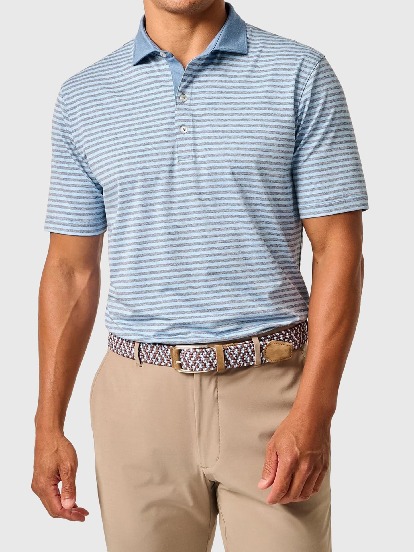 Johnnie-O Men's Gibbons Stripe Performance Jersey Polo