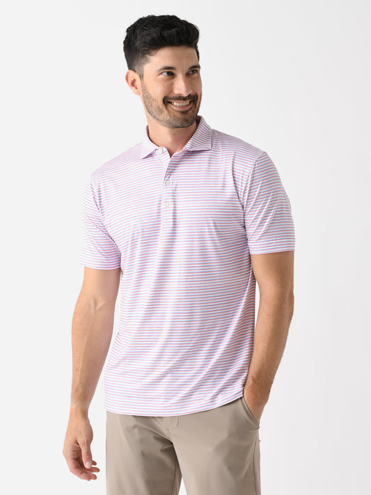 Johnnie-O Men's Warwick Striped Featherweight Performance Polo