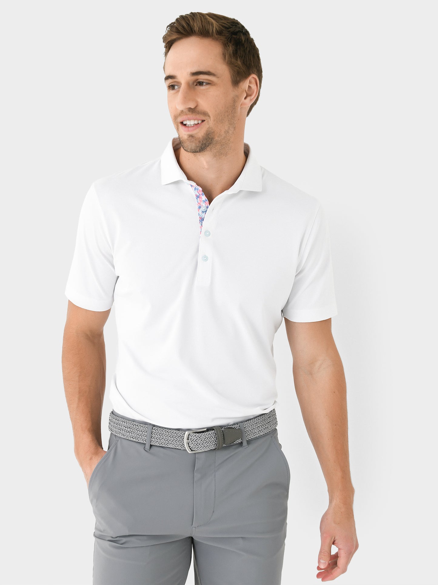 Johnnie-O Men's Seeley Solid Mesh Performance Polo