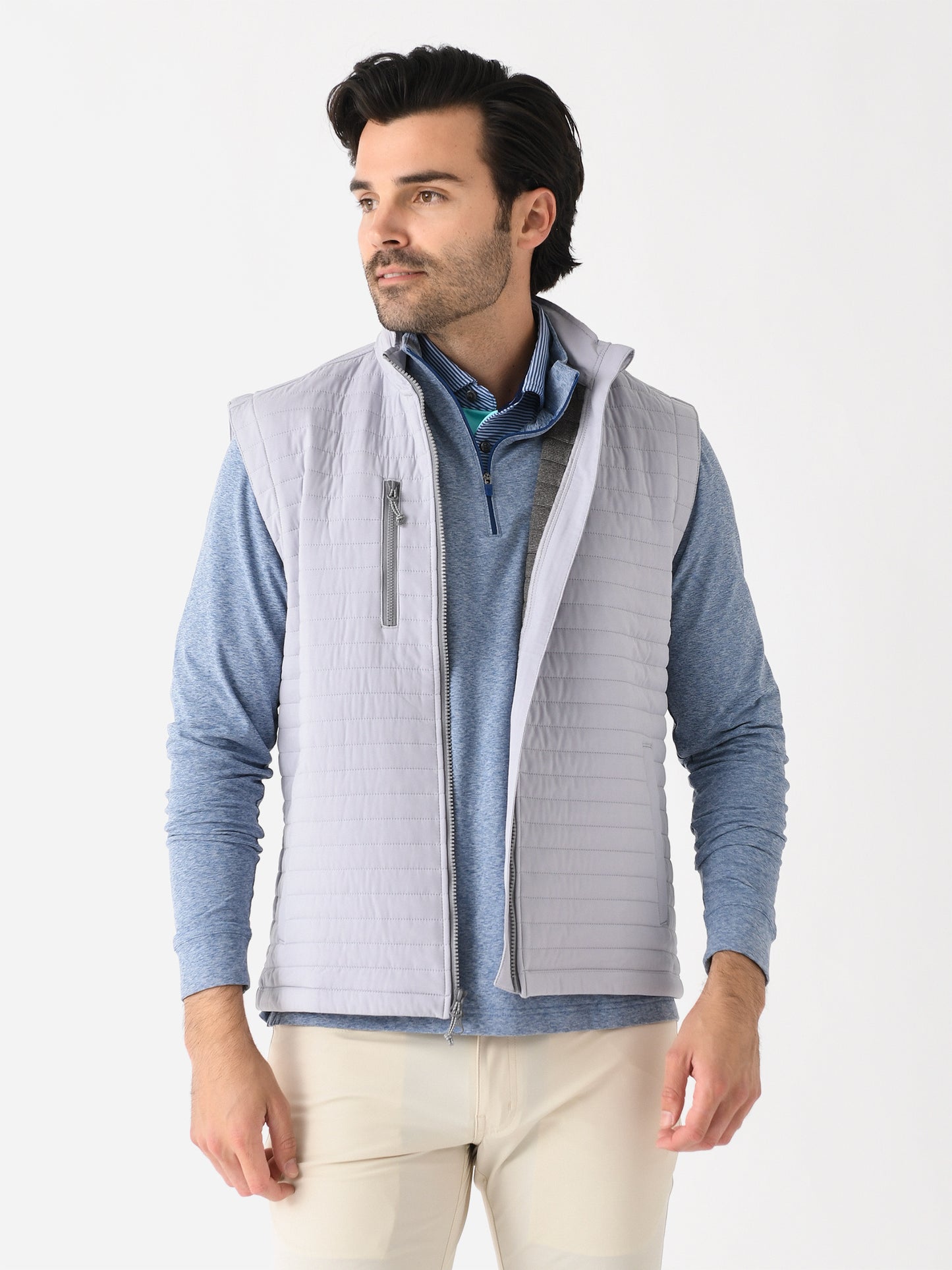 Johnnie-O Men's Crosswind Quilted Performance Vest