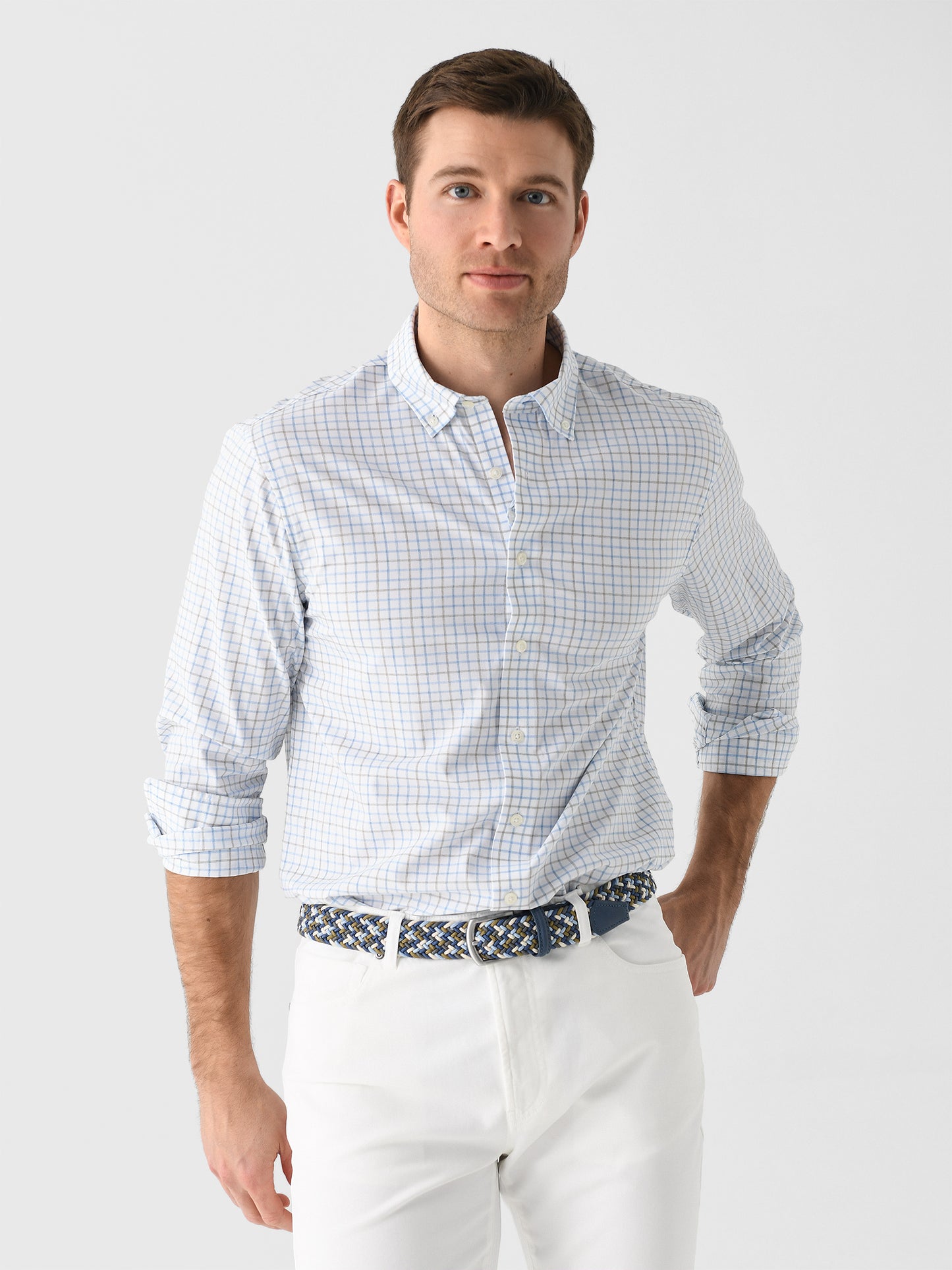 Johnnie-O Men's Paddock Performance Button-Down Shirt