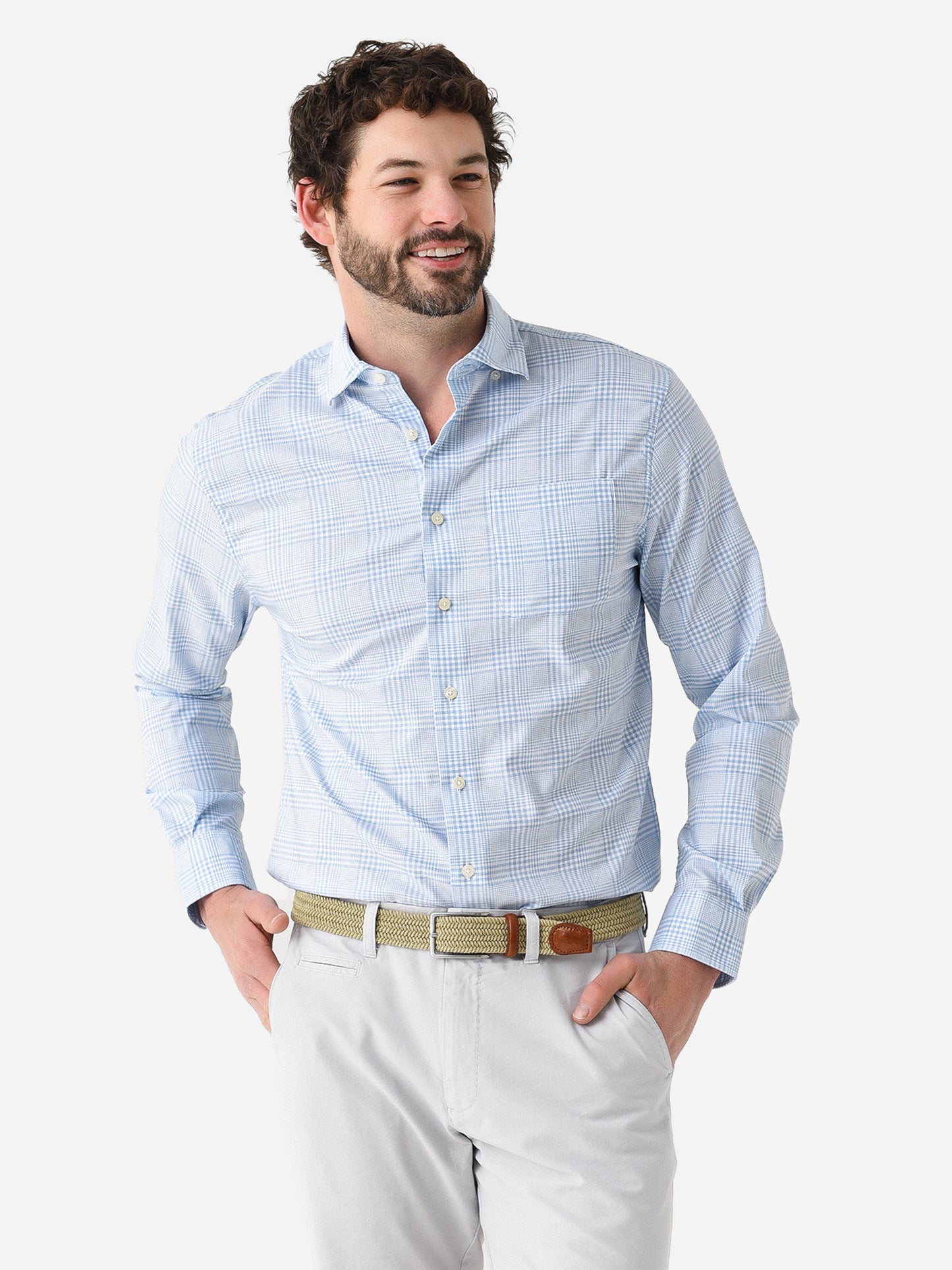 Peter Millar Crown Men's Hanford Performance Twill Sport Shirt –