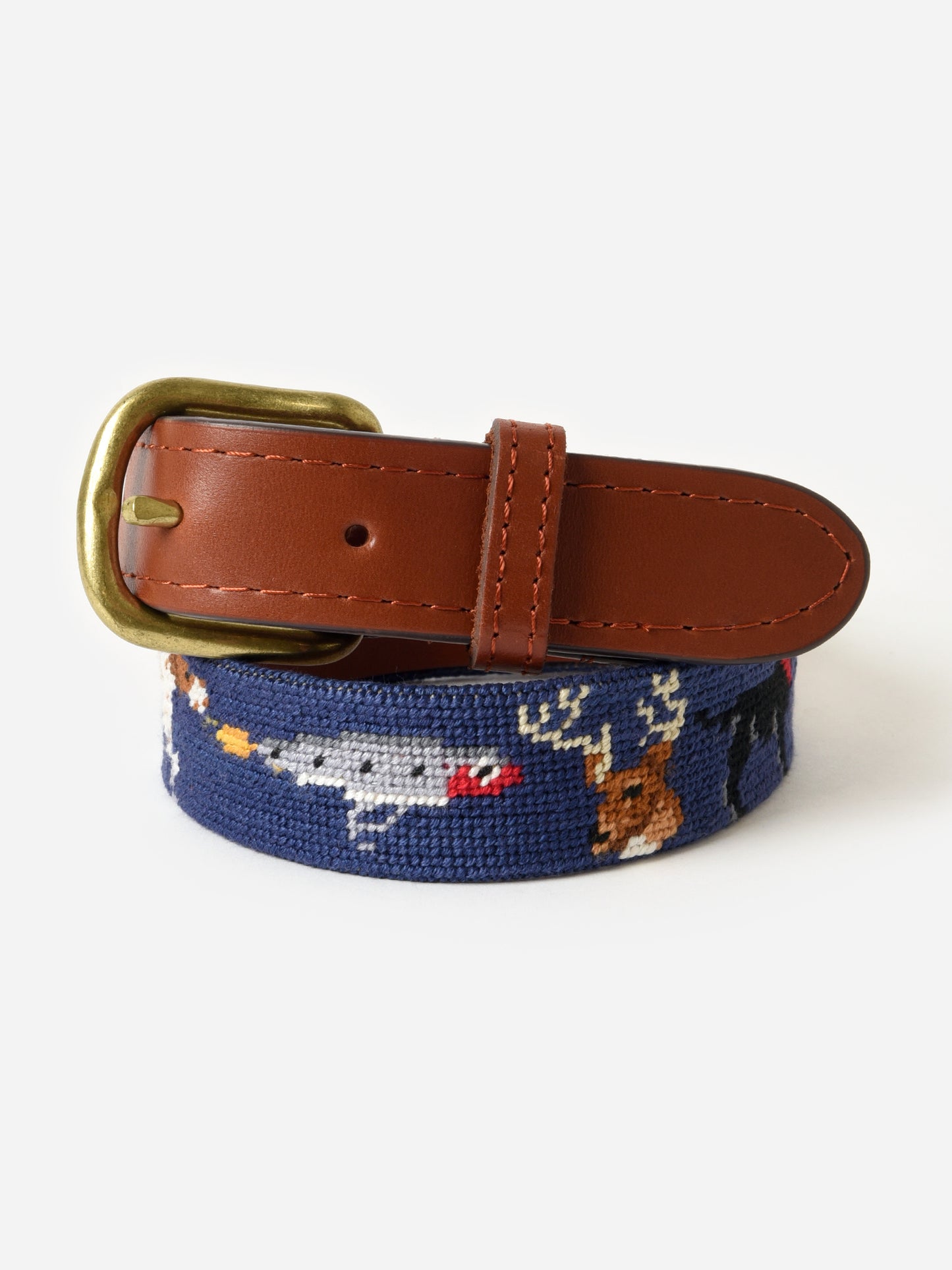 Smathers + Branson Boys' Southern Sportsman Needlepoint Belt