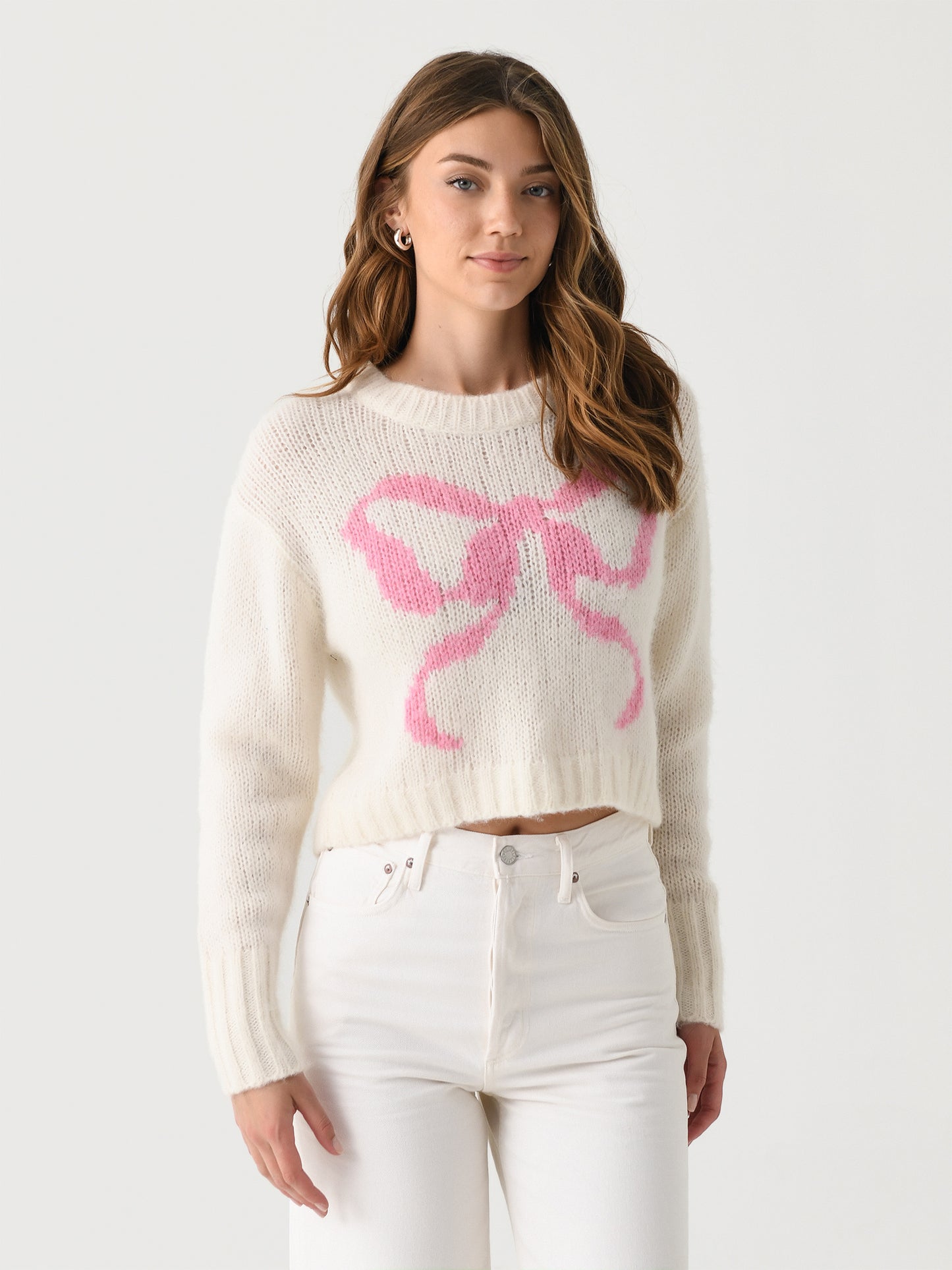 LoveShackFancy Women's Jorah Alpaca-Blend Bow Pullover