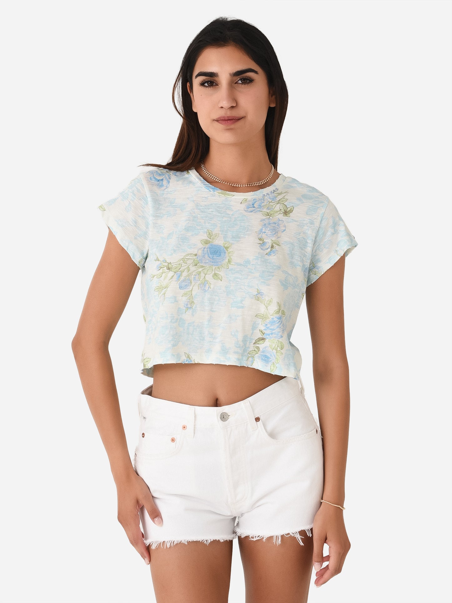 LoveShackFancy Women's Rubin Cropped Tee