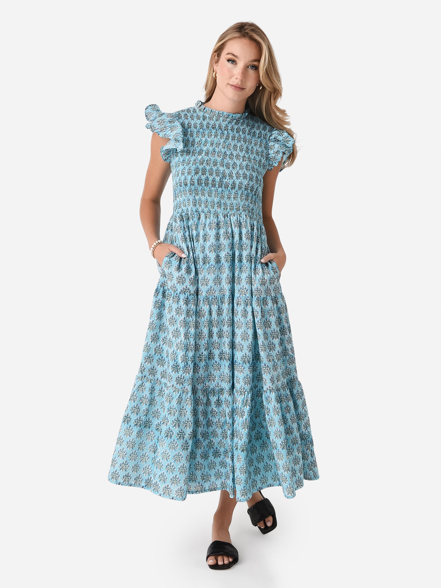 Sur La Vague Women's Ruffle Midi Dress