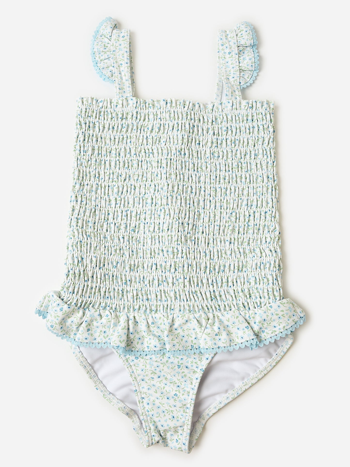 Minnow Girls' Ruffle Skirt Smocked One-Piece Swimsuit