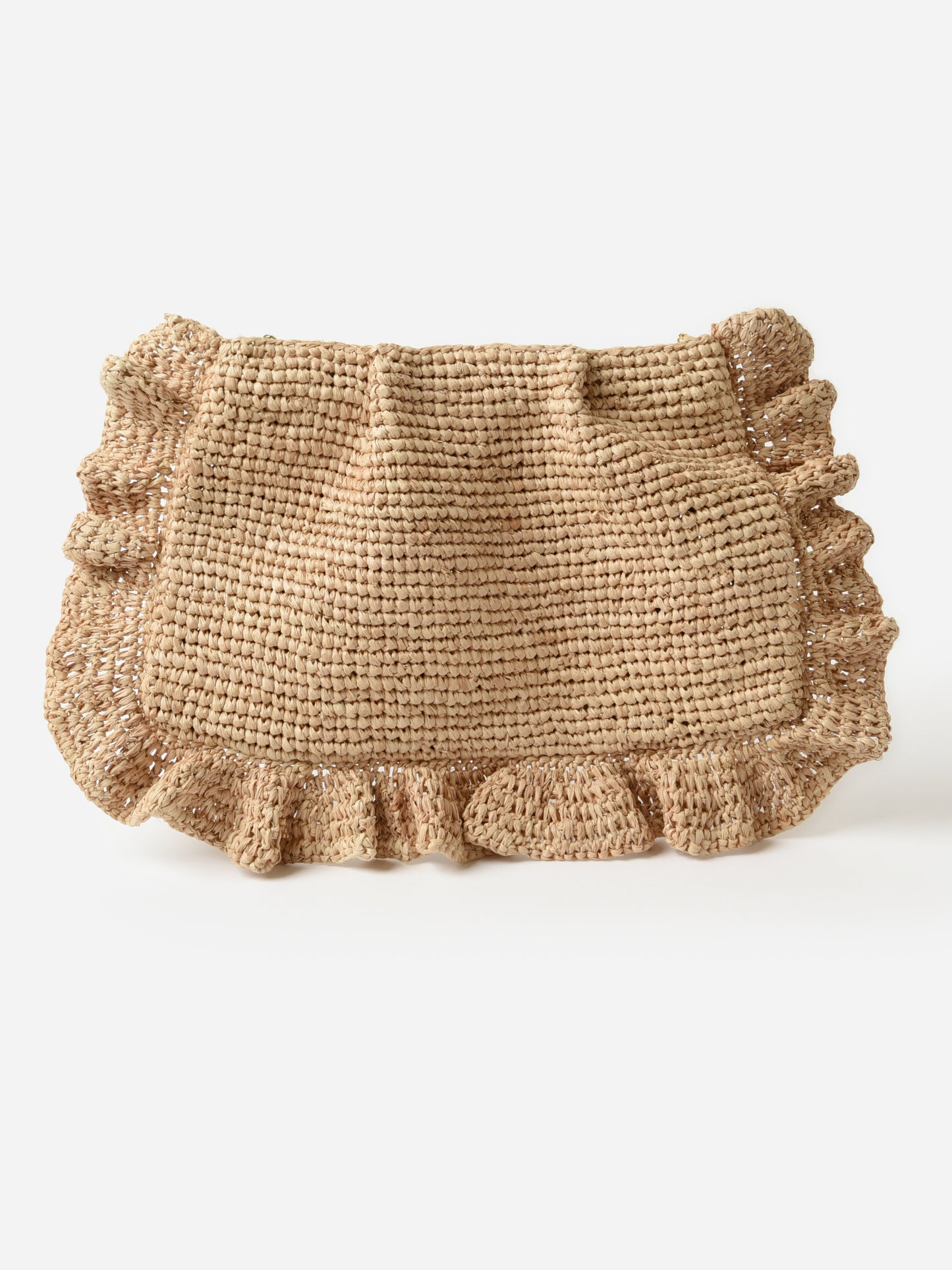 Loeffler Randall Mavis Raffia Ruffle Clutch