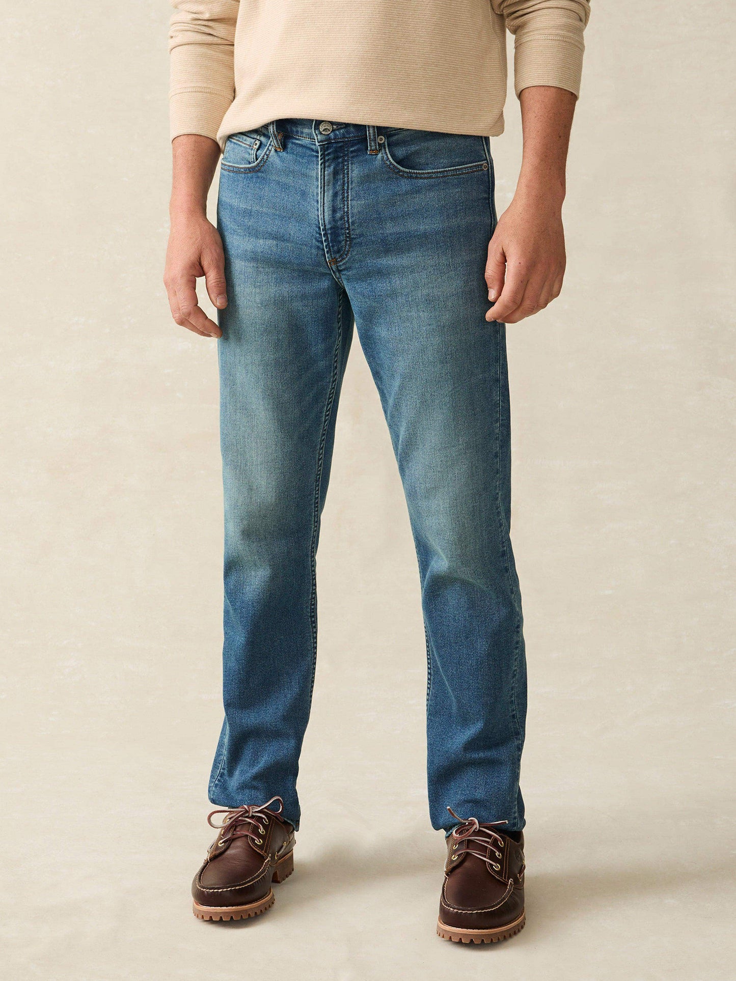 Faherty Brand Men's Stretch Terry Indigo 5-Pocket Jean