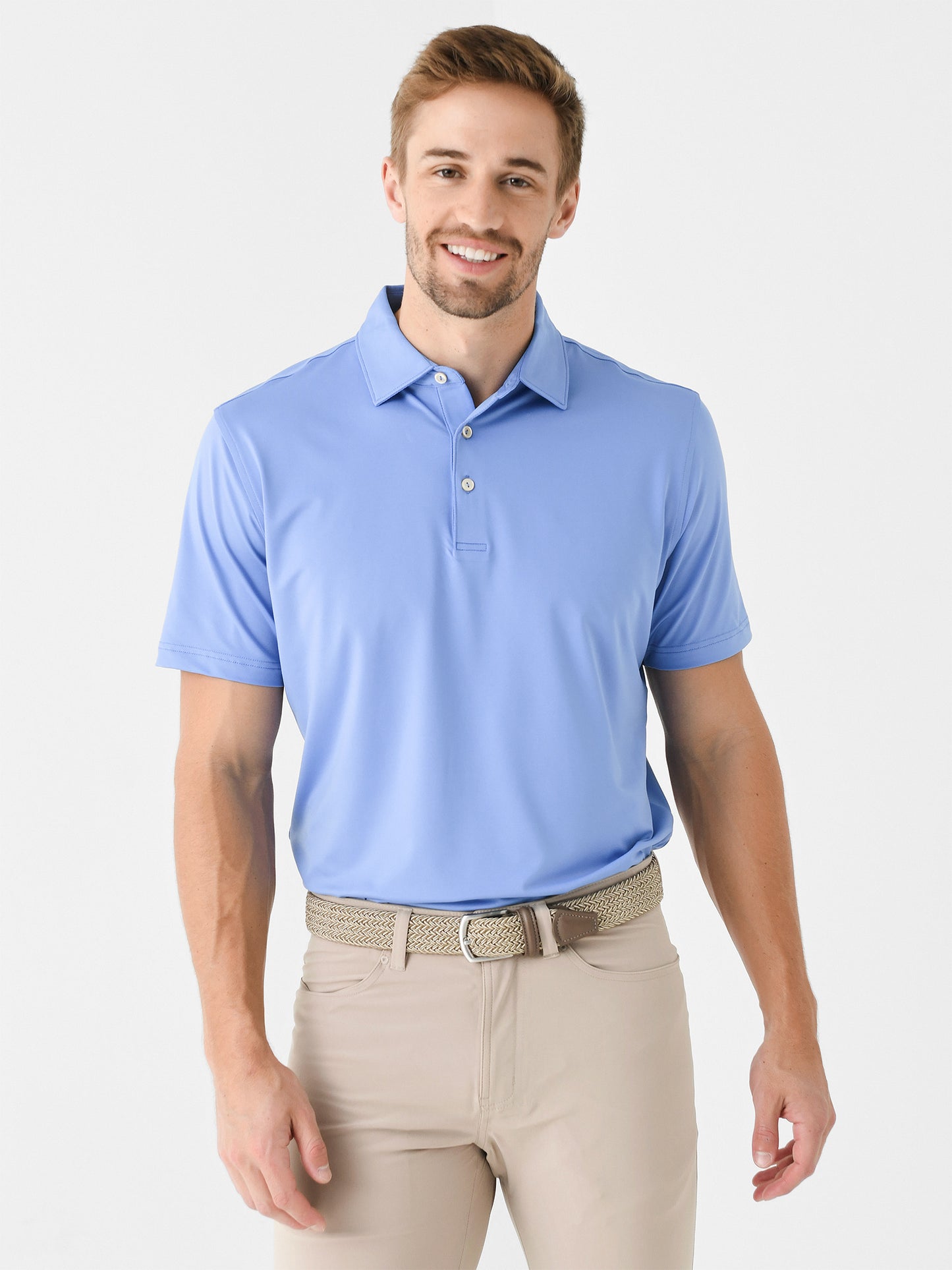 Peter Millar Crown Sport Men's Solid Performance Jersey Polo