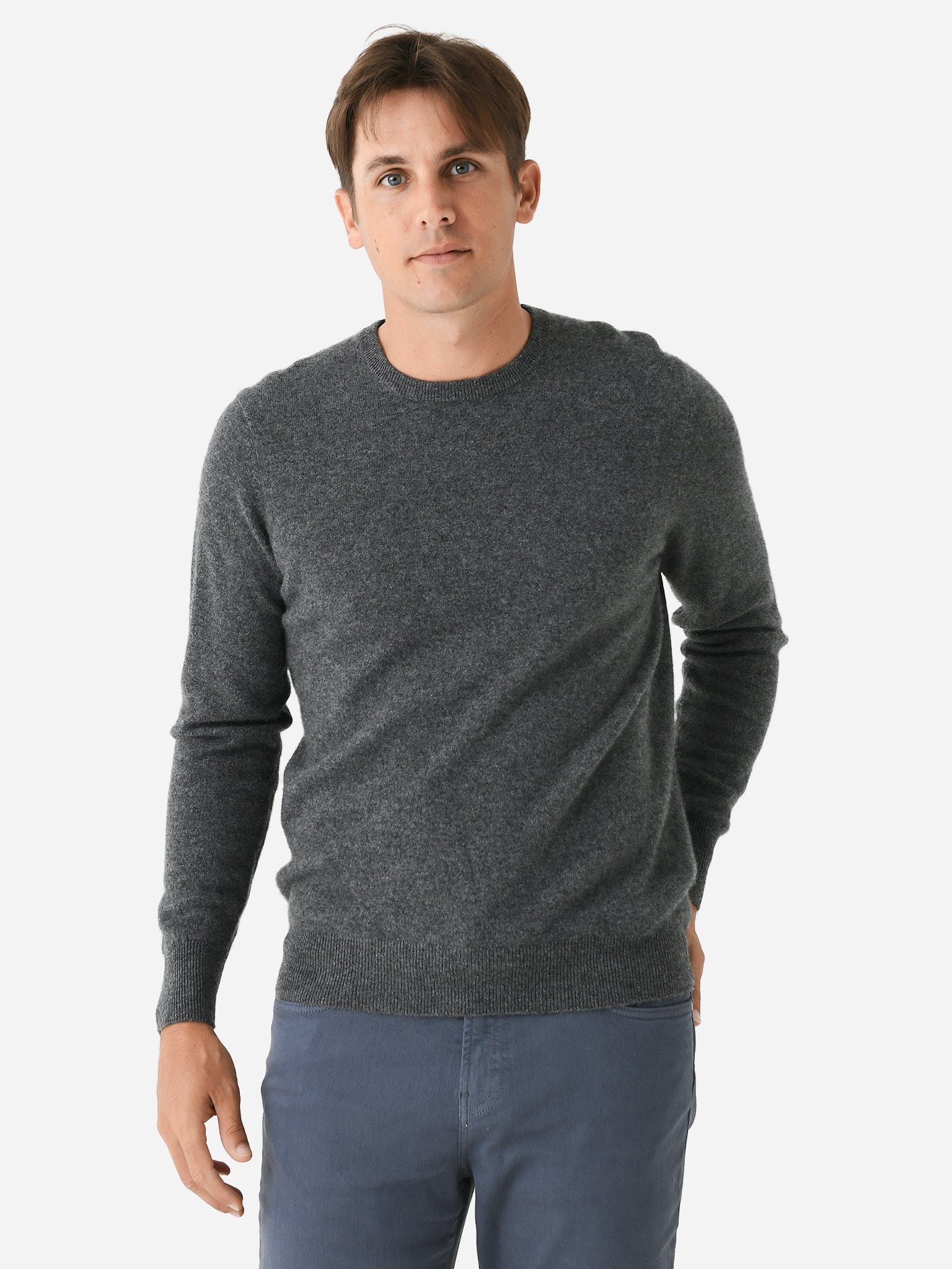 Naadam Cashmere Men's Crewneck Sweater – saintbernard.com