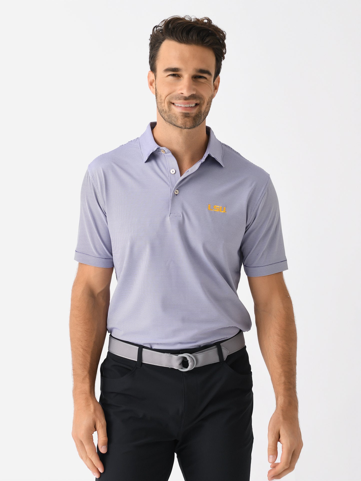 Peter Millar Collegiate Men's Jubilee Stripe Performance Jersey Polo