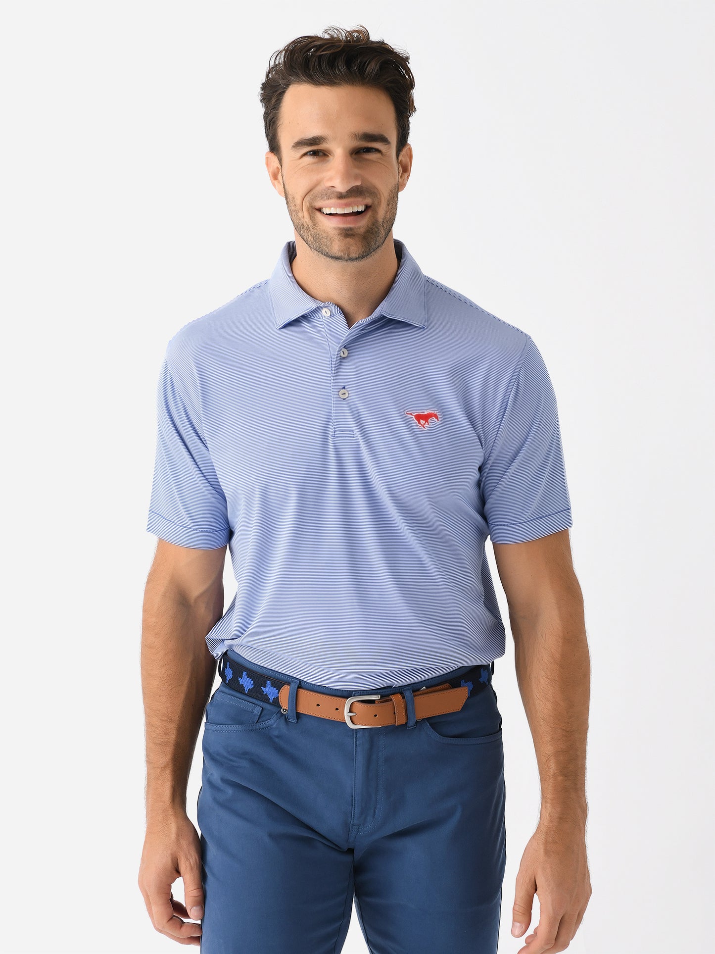 Peter Millar Collegiate Men's Jubilee Stripe Performance Jersey Polo