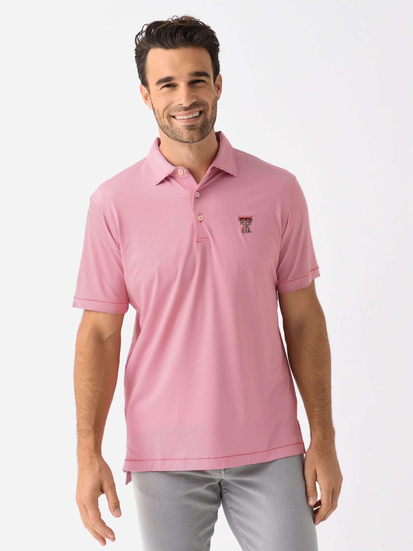 Peter Millar Collegiate Men's Jubilee Stripe Performance Jersey Polo