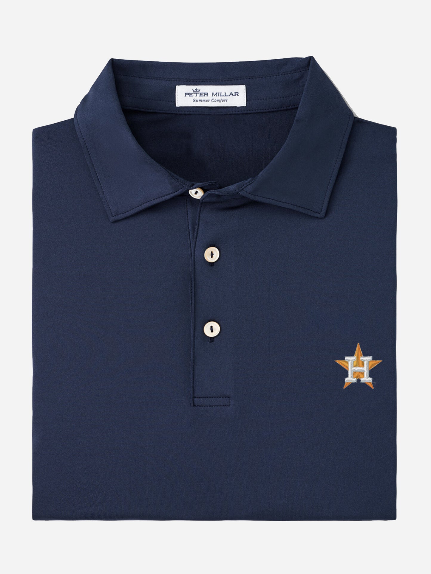 Peter Millar Major League Baseball Men's Houston Astros Solid Performance Polo