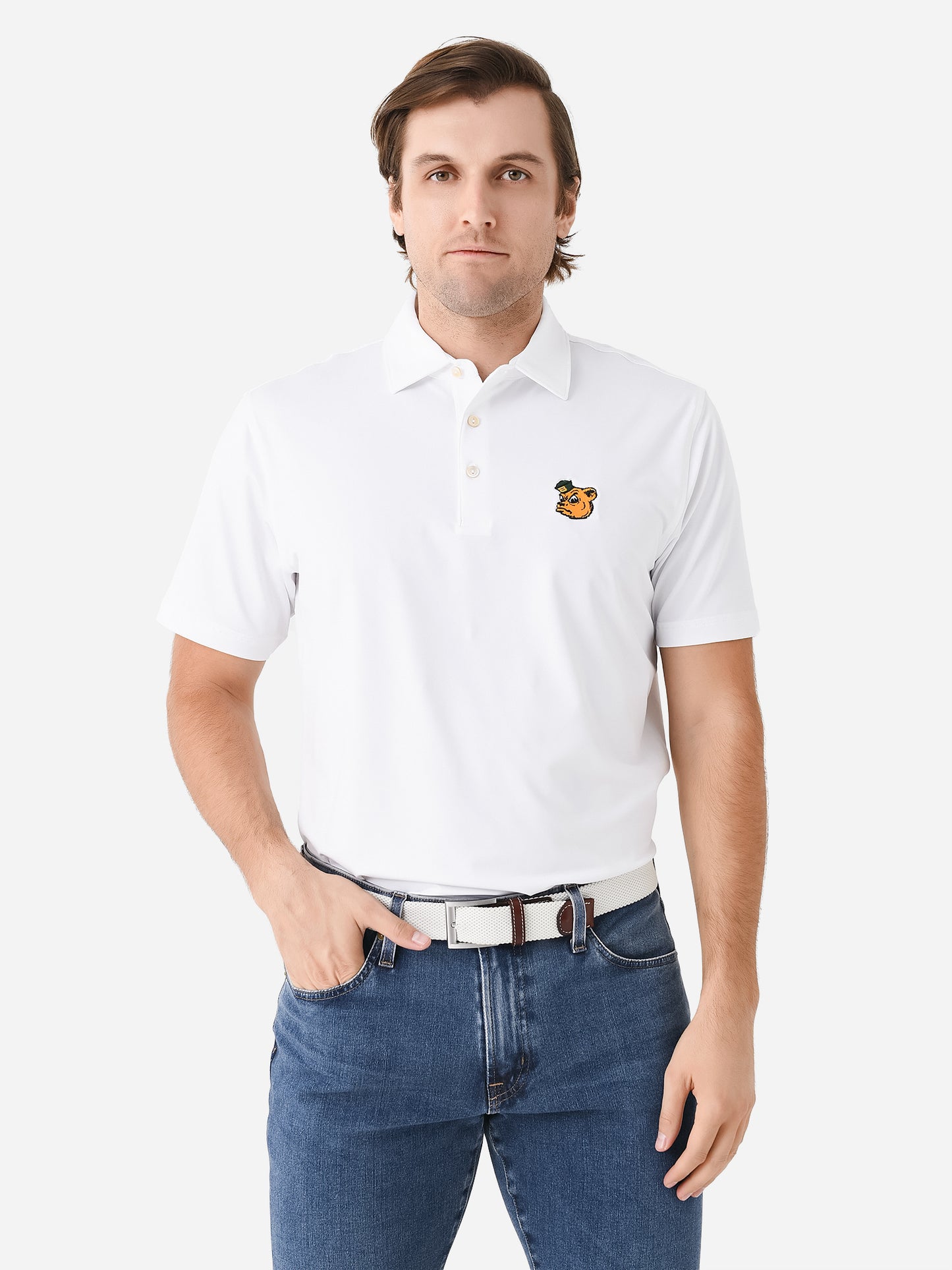 Peter Millar Collegiate Men's Solid Performance Jersey Polo