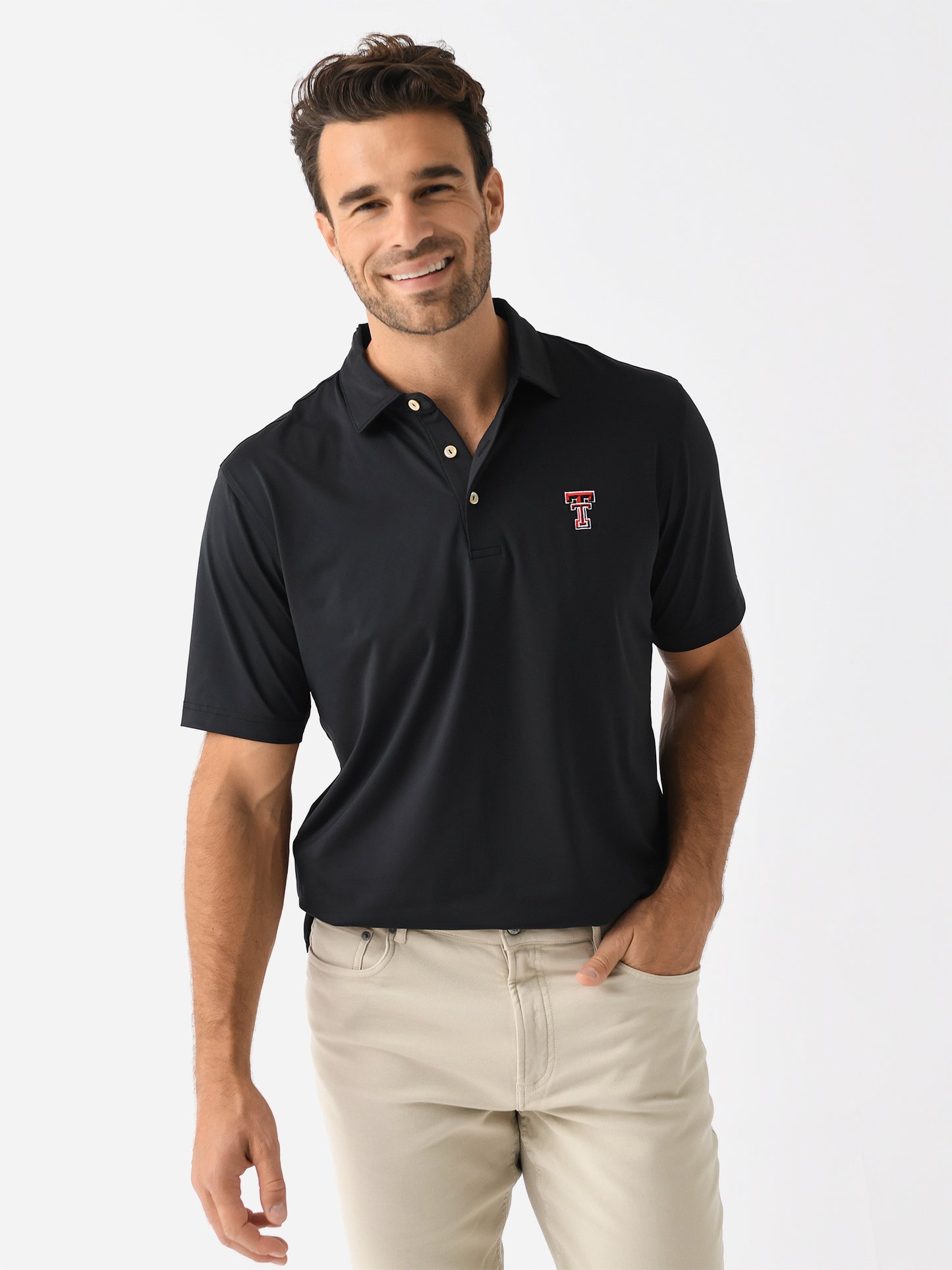 Peter Millar Collegiate Men's Solid Performance Jersey Polo