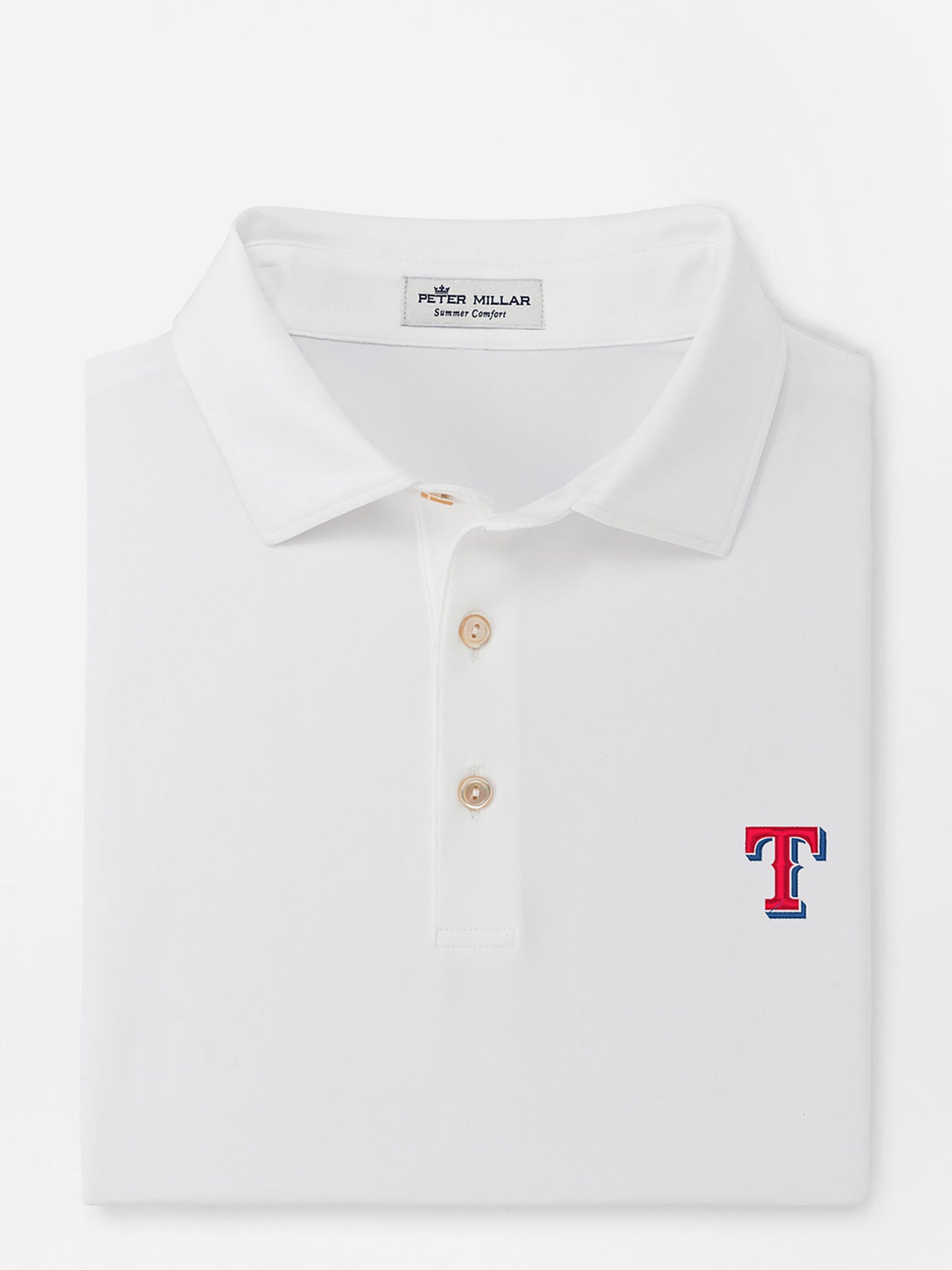 Peter Millar Major League Baseball Men's Texas Rangers Solid Performance Polo