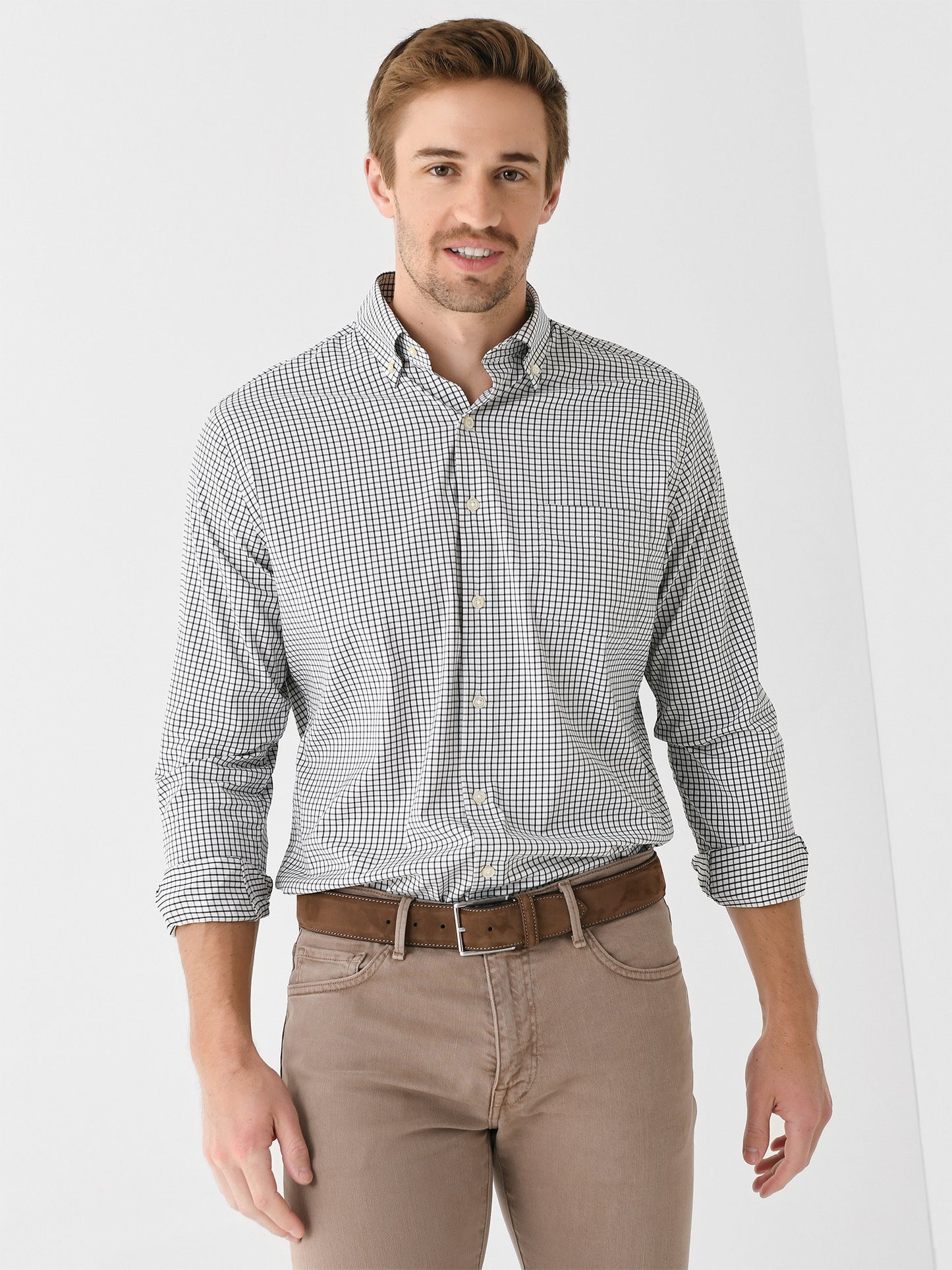 Peter Millar Crown Men's Hanford Performance Twill Sport Shirt