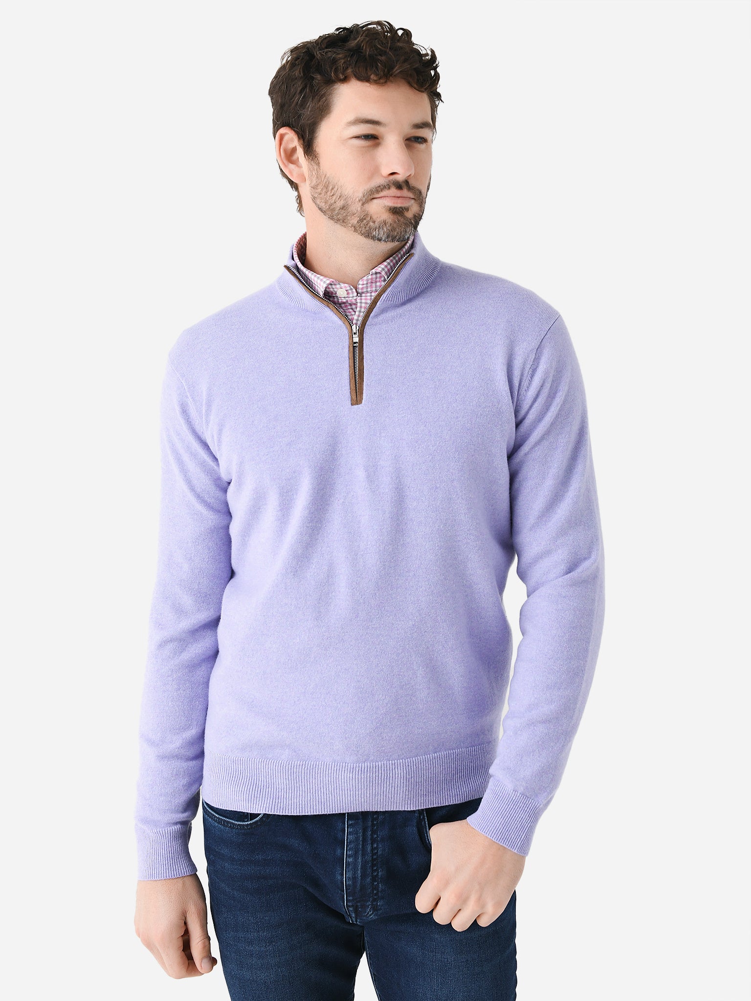 Peter Millar Purple top Cashmere Cable Knit Sweater